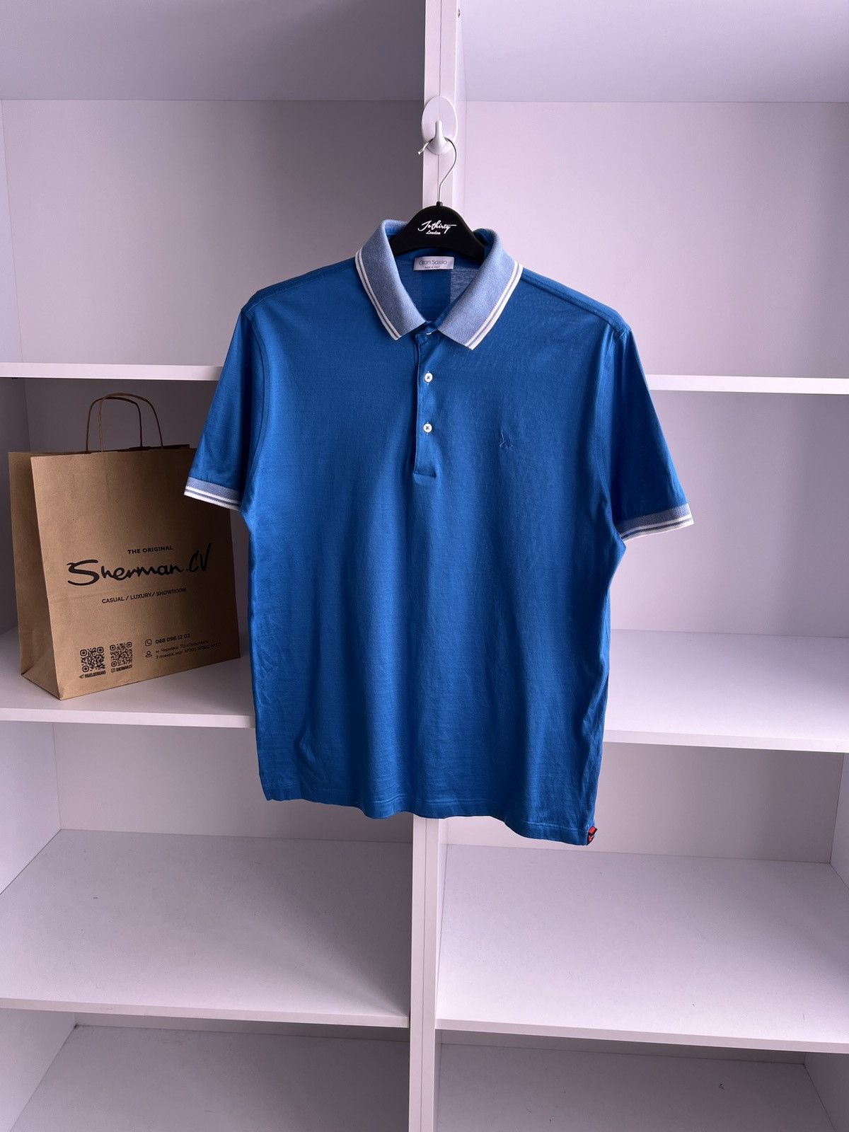 Gran Sasso × Vintage Vintage Gran Sasso Luxury old money style polo Size US L / EU 52-54 / 3 - 3 Thumbnail
