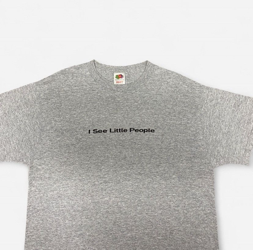 Fruit Of The Loom Vintage I see little people body funny grey T-shirt Size US L / EU 52-54 / 3 - 1 Thumbnail