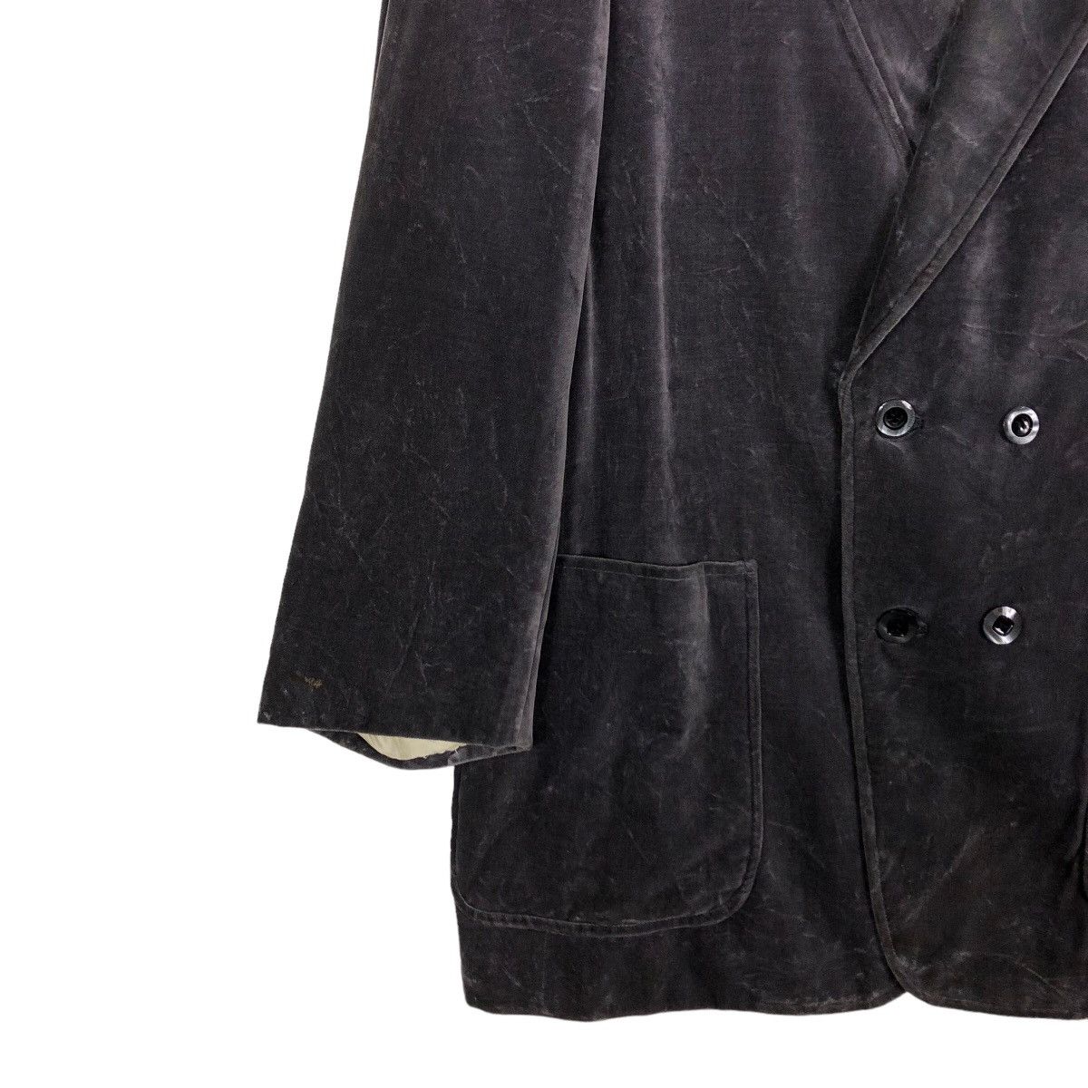 Japanese Brand Vintage Velvet Double Breast Coat Jacket Yves Saint Laurent Size US M / EU 48-50 / 2 - 4 Thumbnail