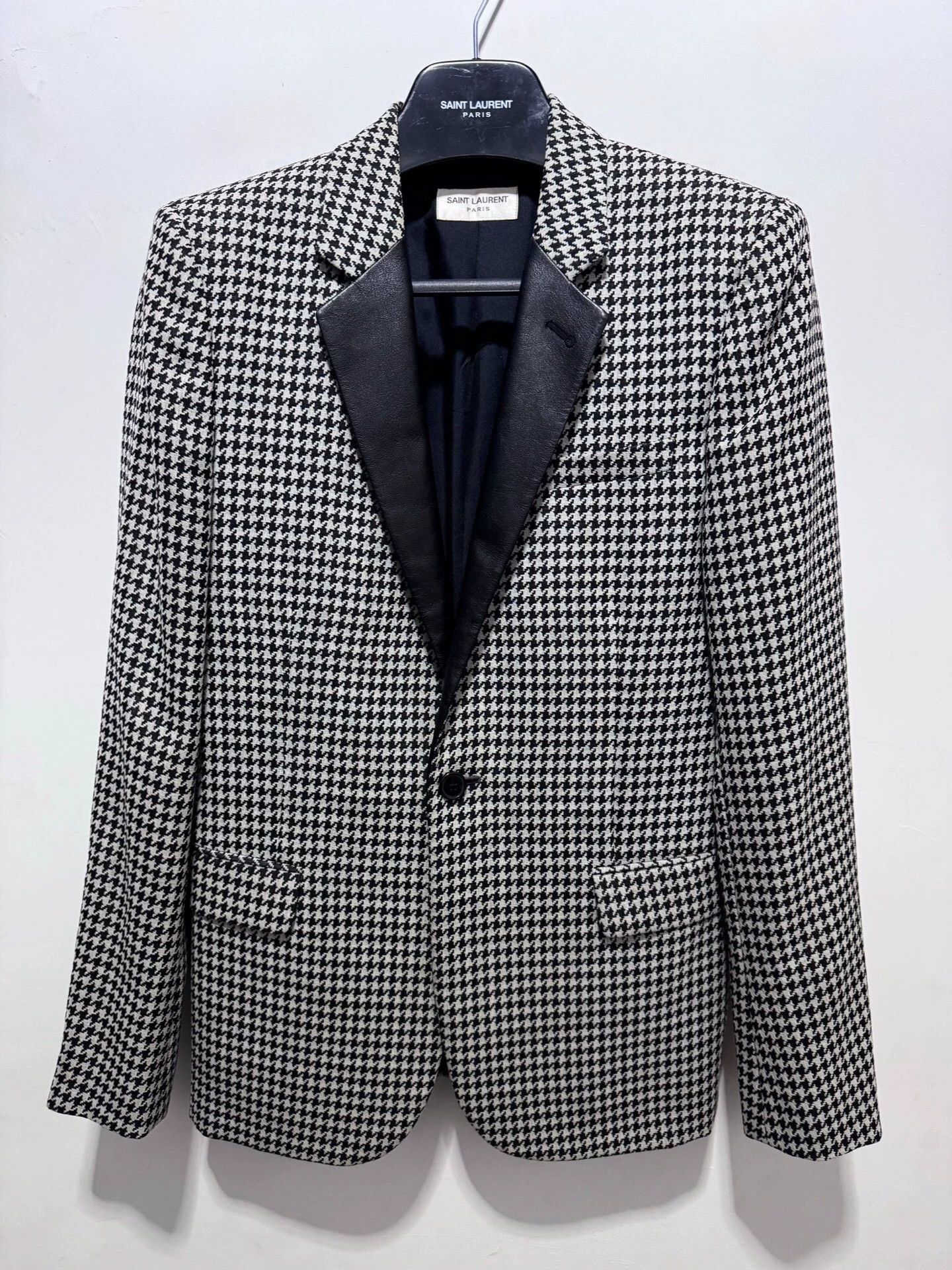 Saint Laurent Paris Authentic Saint Laurent SLP 14SS runway houndstooth suit Size 46R - 1 Thumbnail