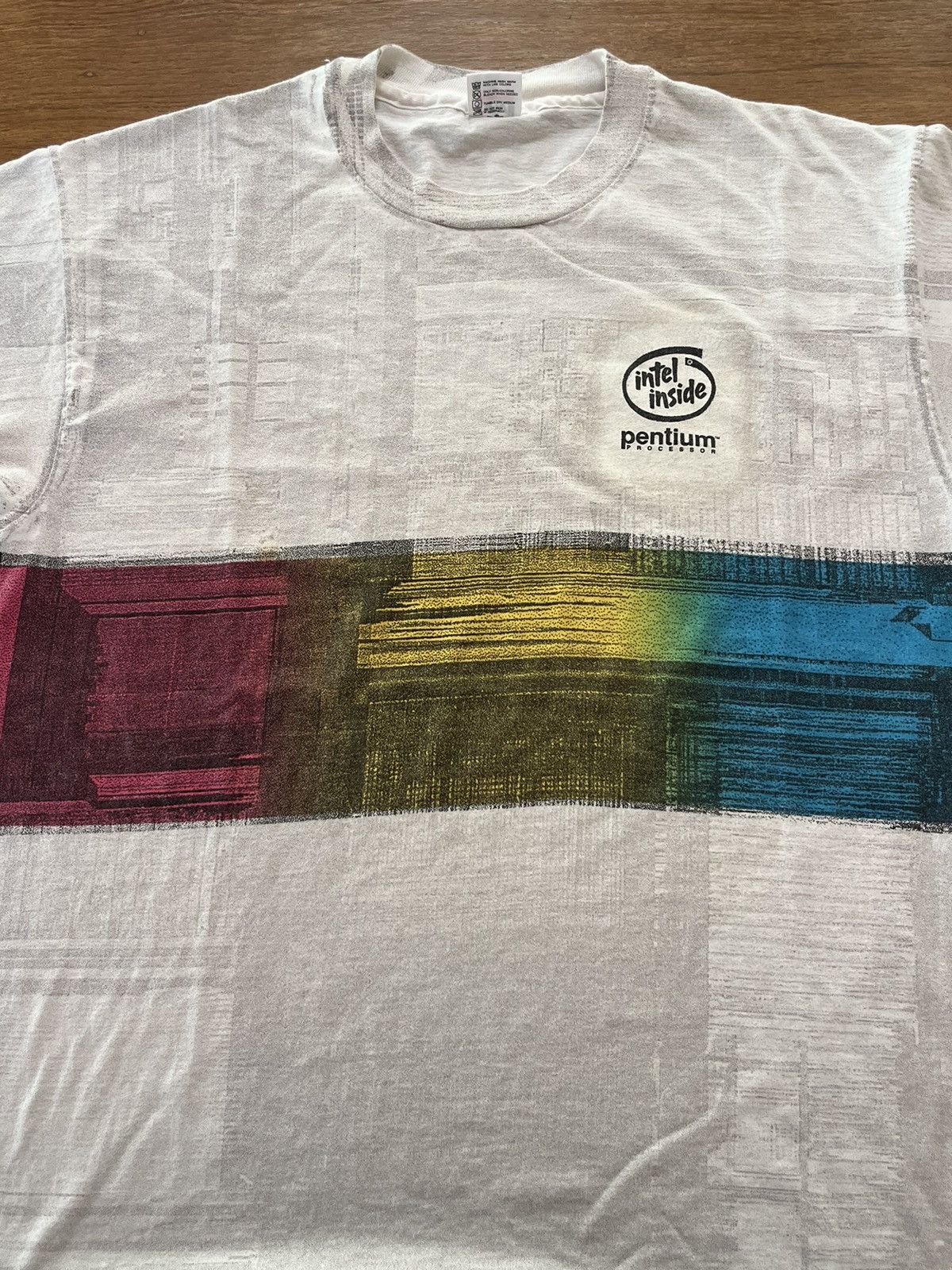 Microsoft × Vintage Vintage (AOP) intel inside pentium processor 90’s Tshirt Size US XL / EU 56 / 4 - 4 Thumbnail