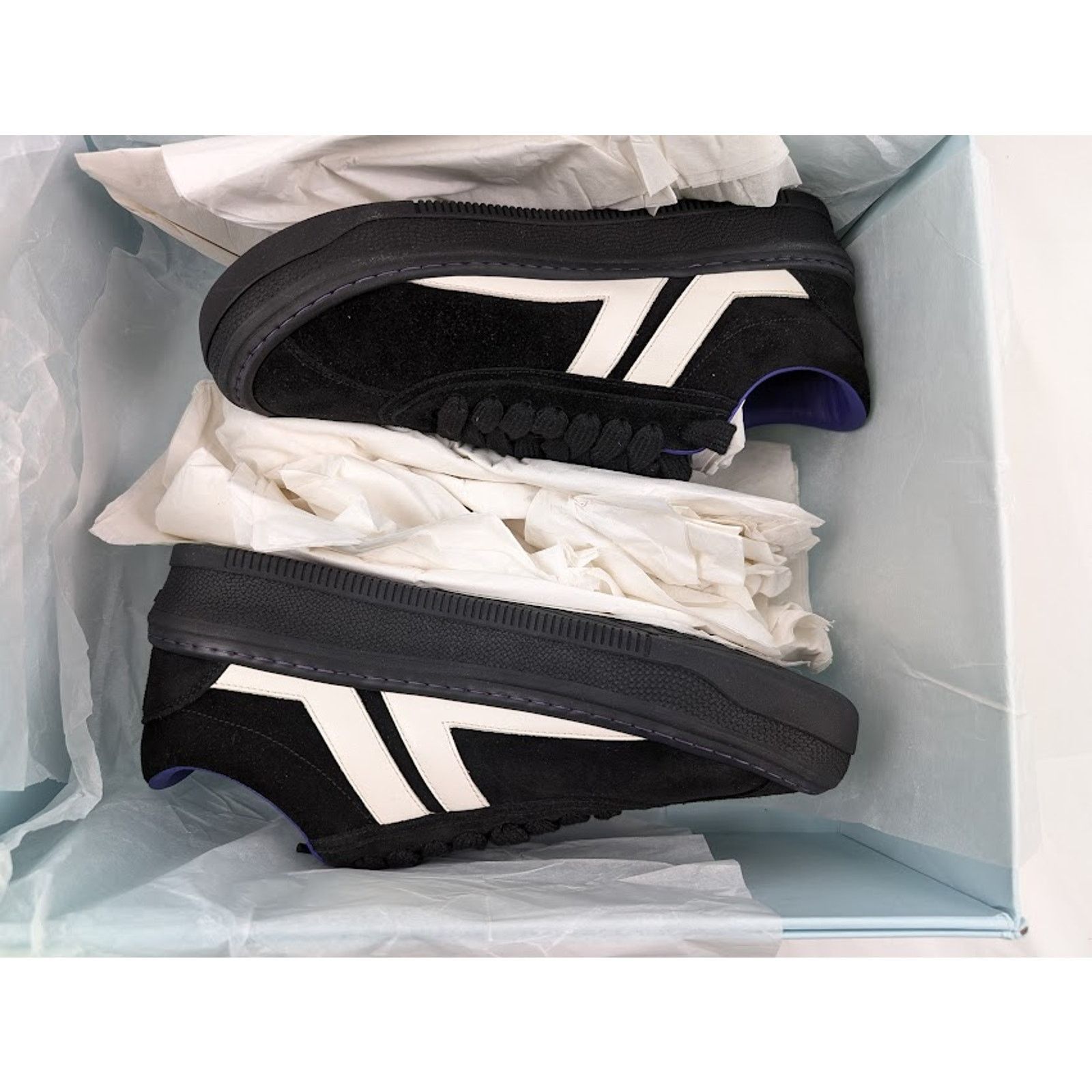 Lanvin o1rshd1 High Sole Low-Top Sneakers in Black/Off White Size US 13 / EU 46 - 14 Thumbnail