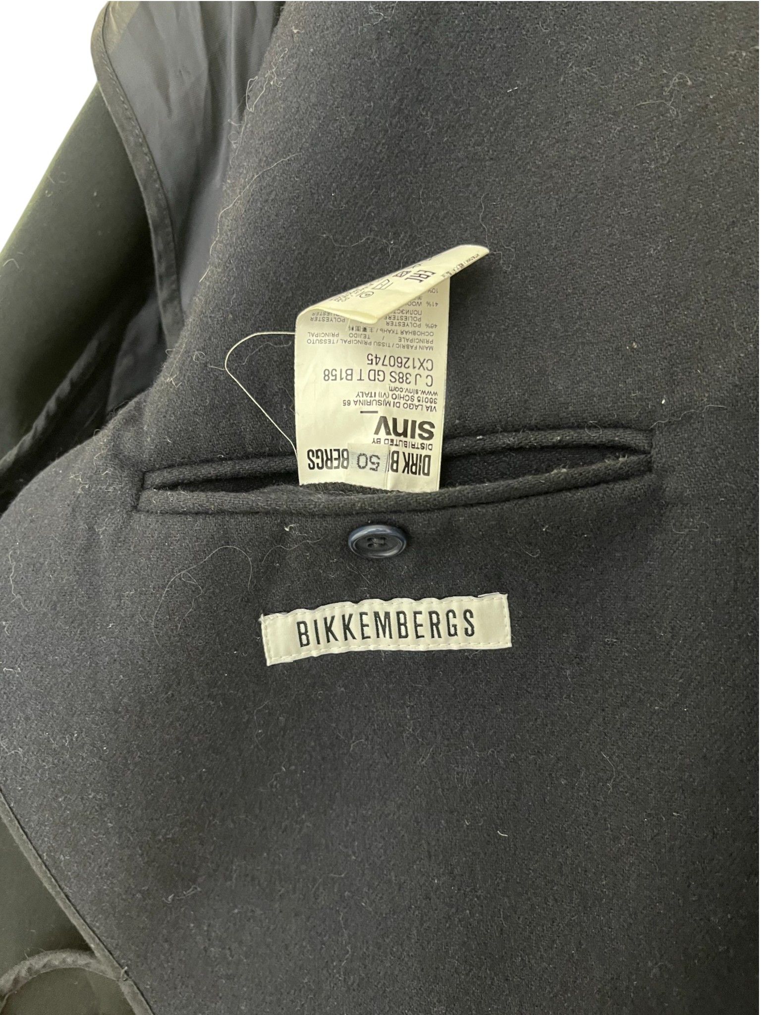 Dirk Bikkembergs 2010's Blue Wool Hooded Parka Size US L / EU 52-54 / 3 - 11 Thumbnail