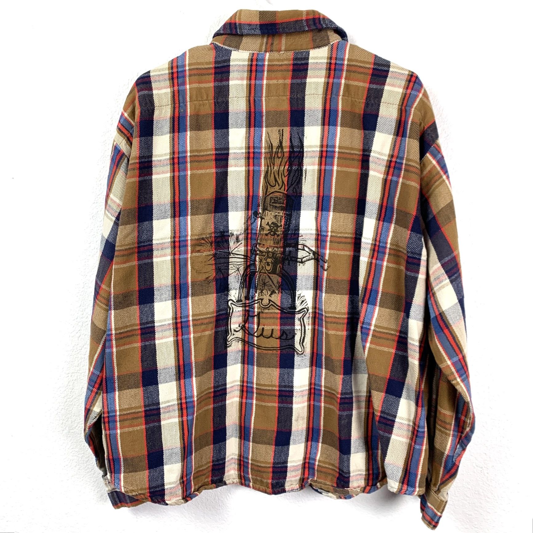 Vintage VINTAGE Five Brother Flannel Shirt Mens 2XL Plaid Button USA Personalized Gus Size US XXL / EU 58 / 5 - 2 Thumbnail
