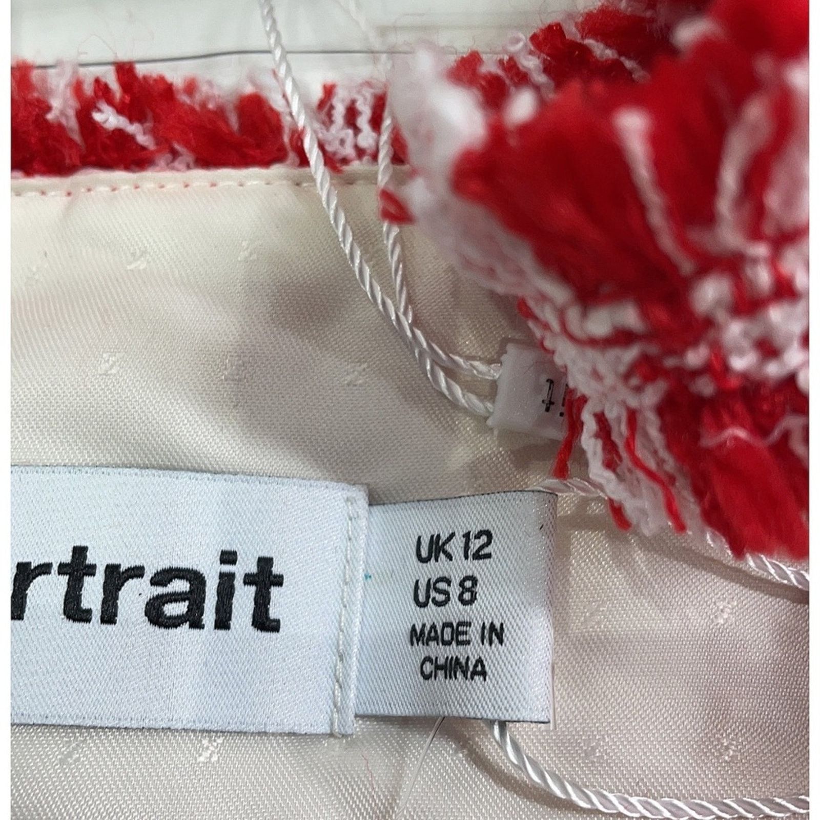 Self-Portrait NWT Self-Portrait Red Bouclé Crop Top - Size 8 - Red/White Size M / US 6-8 / IT 42-44 - 11 Thumbnail