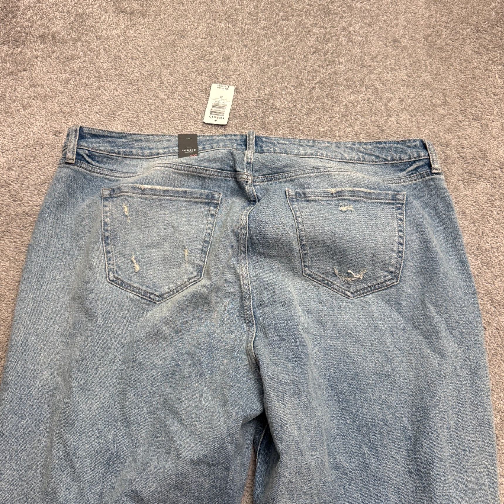 Torrid Torrid Jeans - City Streetwear 5-Pocket Denim Straight High Rise Button Fly 20 Tall Blue Womens Jeans Size 42" / US 20 - 4 Thumbnail