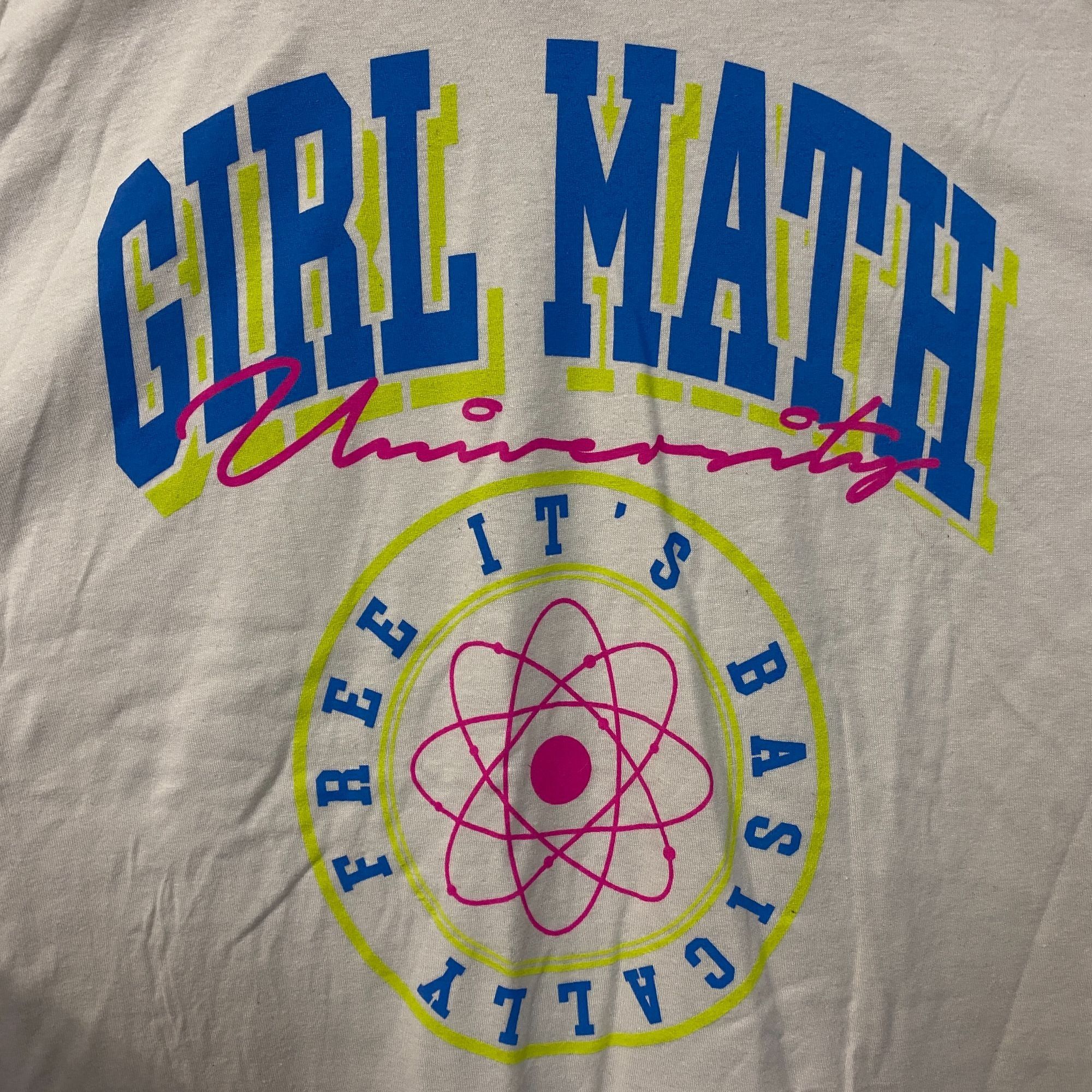 Other Bioworld "Girl Math University" Graphic T-shirt 2XL Size US XXL / EU 58 / 5 - 2 Thumbnail