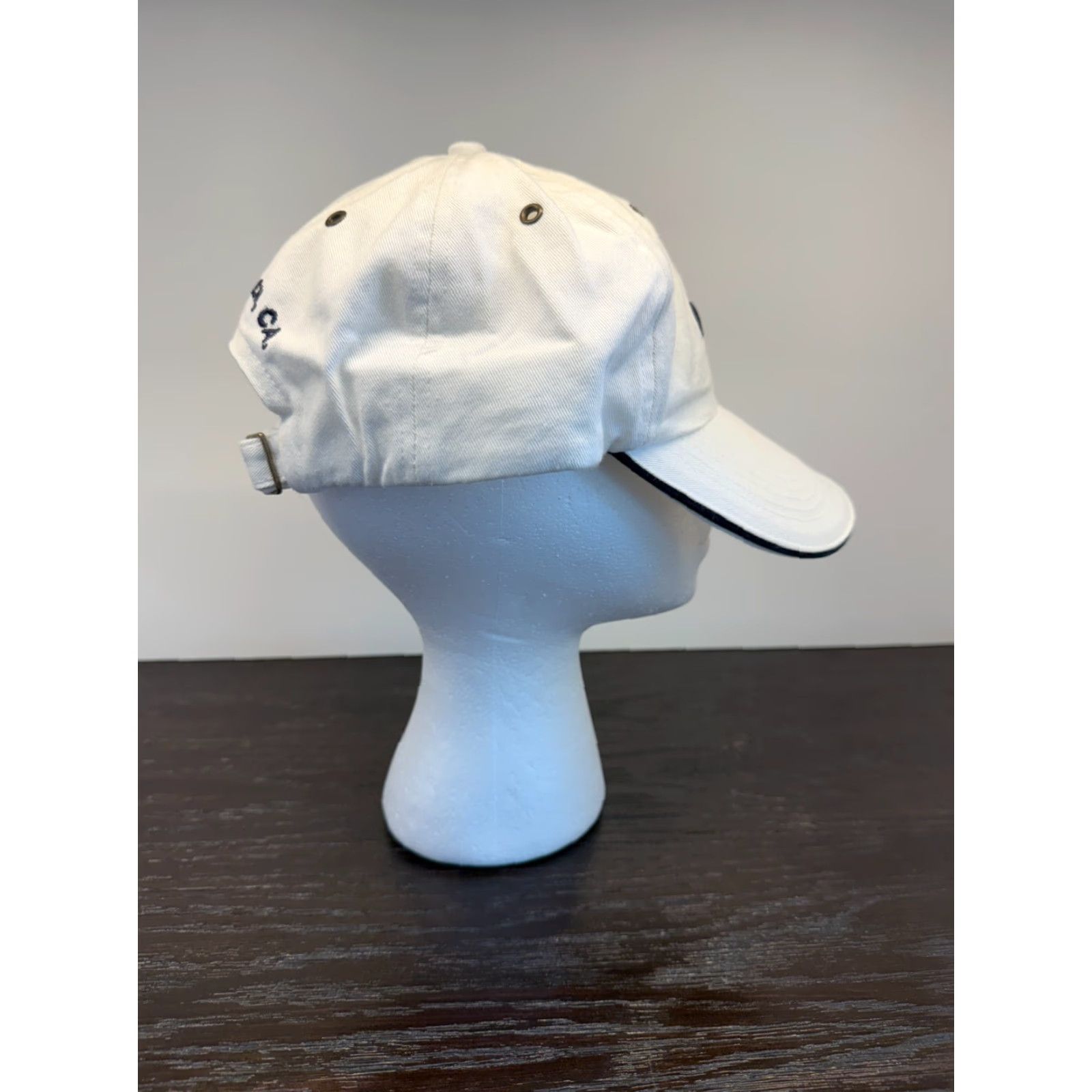 Vintage Poppy Hills Hat White One Size Mens Adjustable Strapback Pebble Beach Golf Size ONE SIZE - 4 Thumbnail