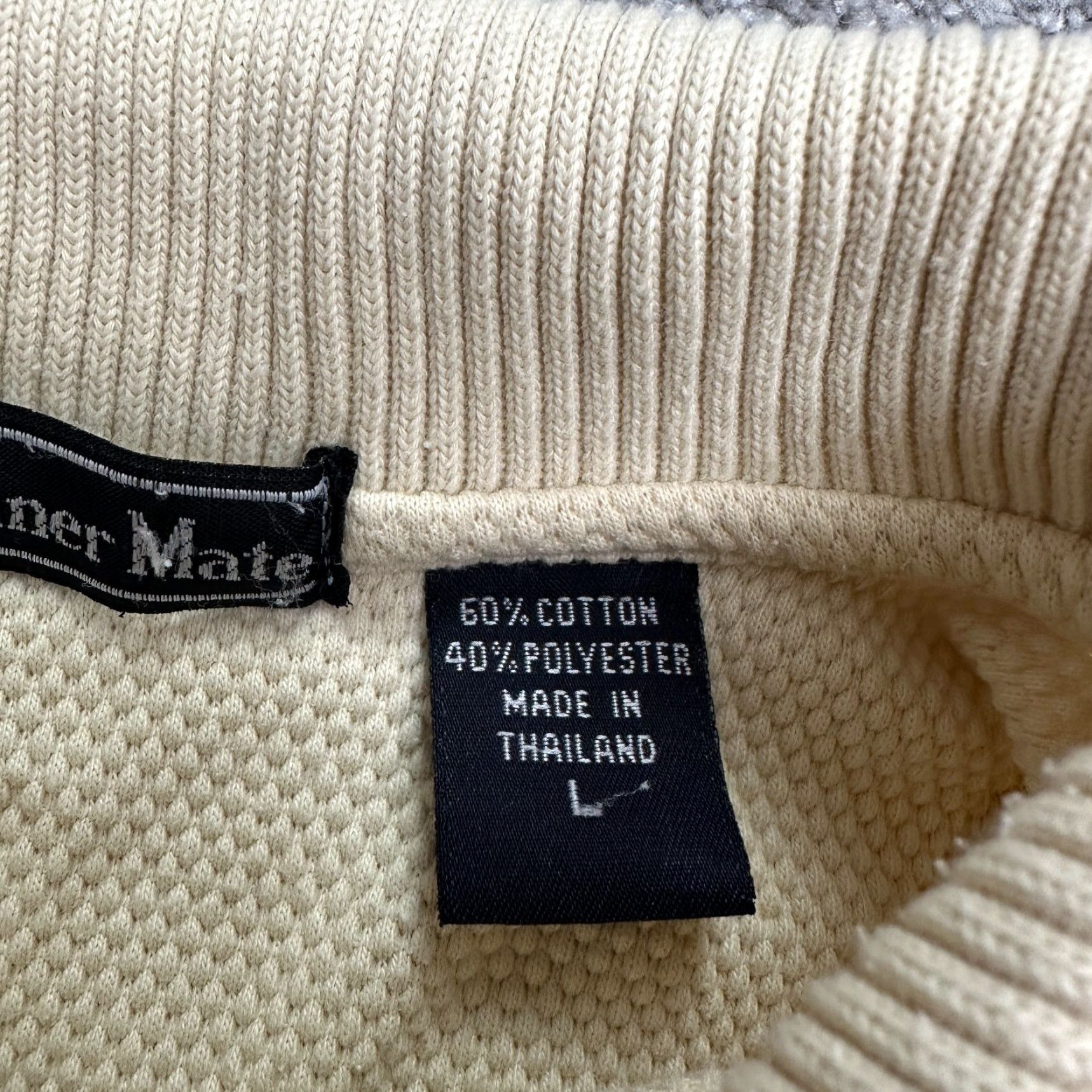 Vintage Winner Mate Polo Shirt Mens Large Beige Short Sleeve Cotton Blend Casual Golf Size US L / EU 52-54 / 3 - 6 Thumbnail