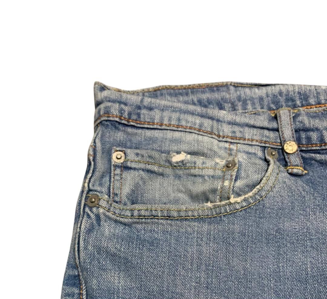 Levi's Vintage Levis Straight Faded Blue Jeans Size US 35 - 5 Thumbnail