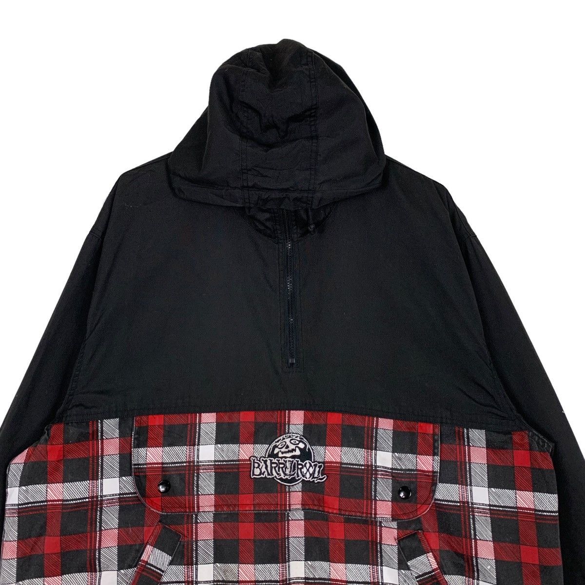 Japanese Brand BARREL ROLL Tartan Hybrid Half Zip Pullover Hoodie #1051-C47 Size US M / EU 48-50 / 2 - 2 Thumbnail