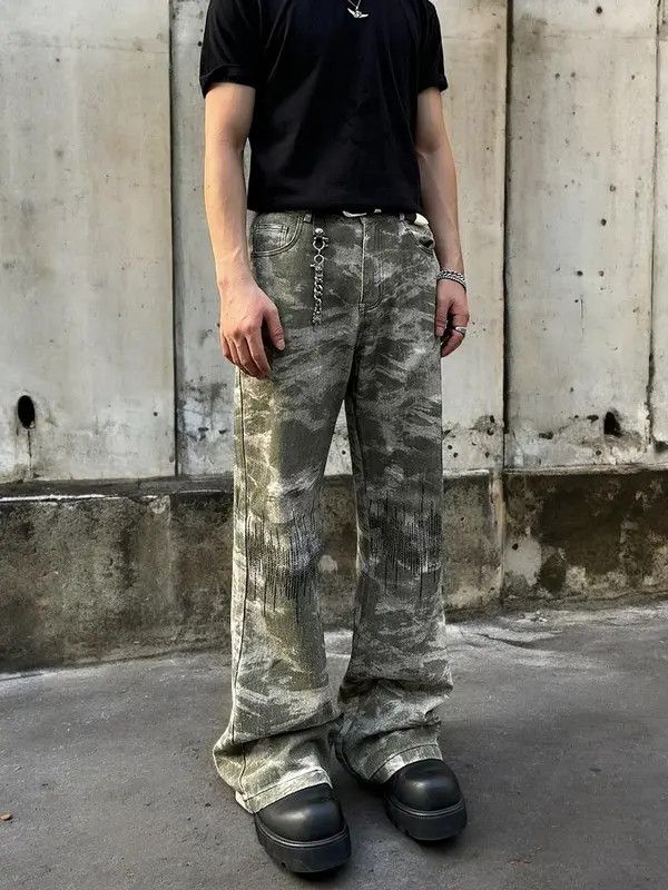 VIBE Camo Graphic Stacked Denim Jeans Size US 30 / EU 46 - 2 Thumbnail