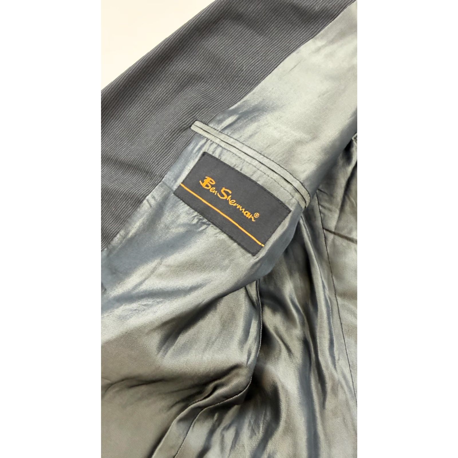 Ben Sherman Ben Sherman Jacket Adult 42 Regular Charcoal Pinstripe 2-Button Notch Lapel Mens Size US XS / EU 42 / 0 - 7 Thumbnail