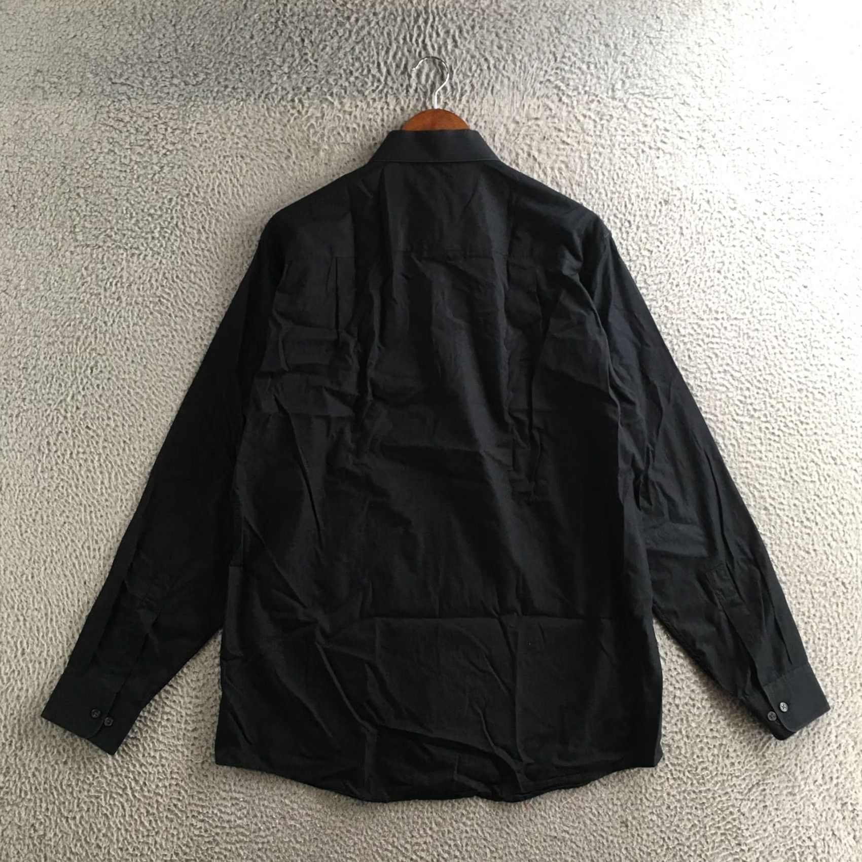 Calvin Klein Calvin Klein Shirt Mens 16 Black Button Down Long Sleeve Dress Formal Shirt Size 42R - 7 Thumbnail