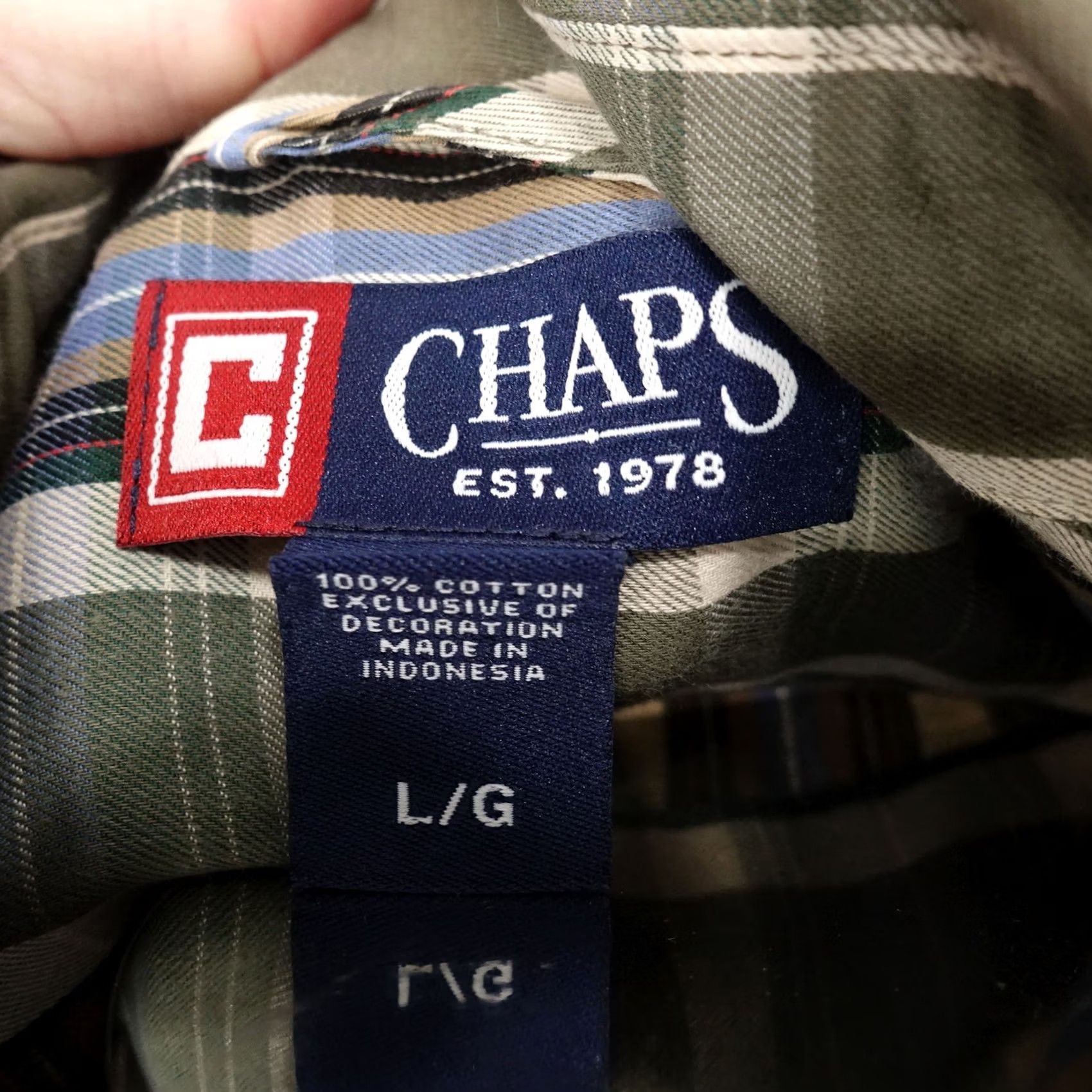 Chaps Chaps Long Sleeve Plaid Button Down Shirt Mens L Large Size US L / EU 52-54 / 3 - 6 Thumbnail