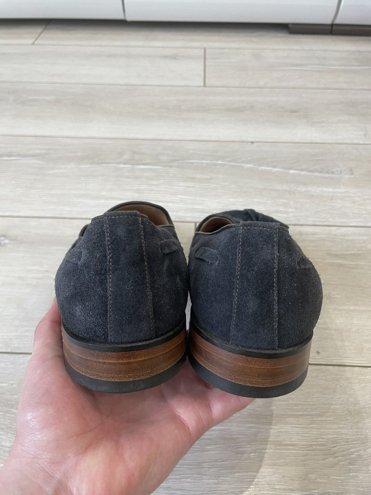 Loake Loake Lincoln Blue Suede Leather Tasselled Shoes Loafers Men Size US 10.5 / EU 43-44 - 3 Thumbnail