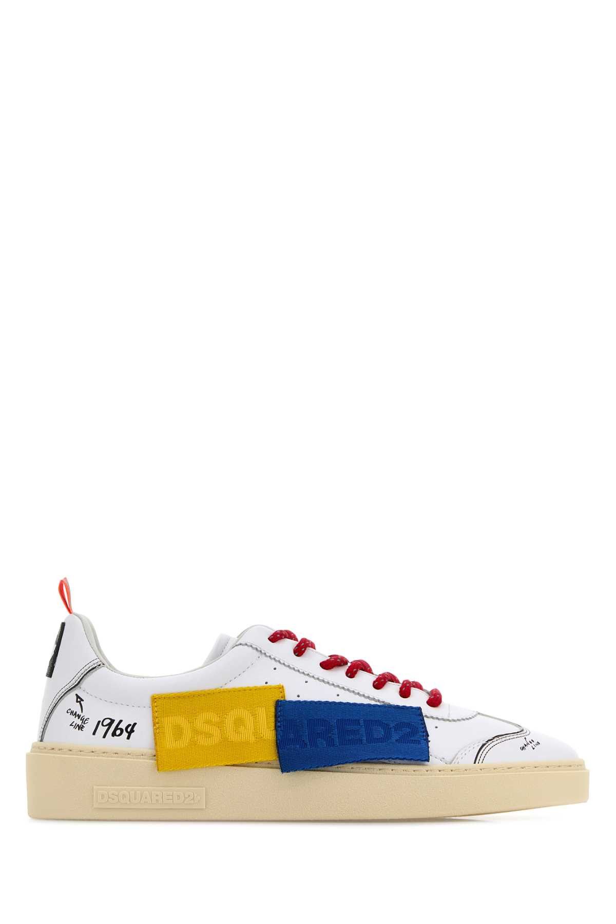 Dsquared2 White Leather Rider Sneakers Size US 9 / EU 42 - 1 Thumbnail