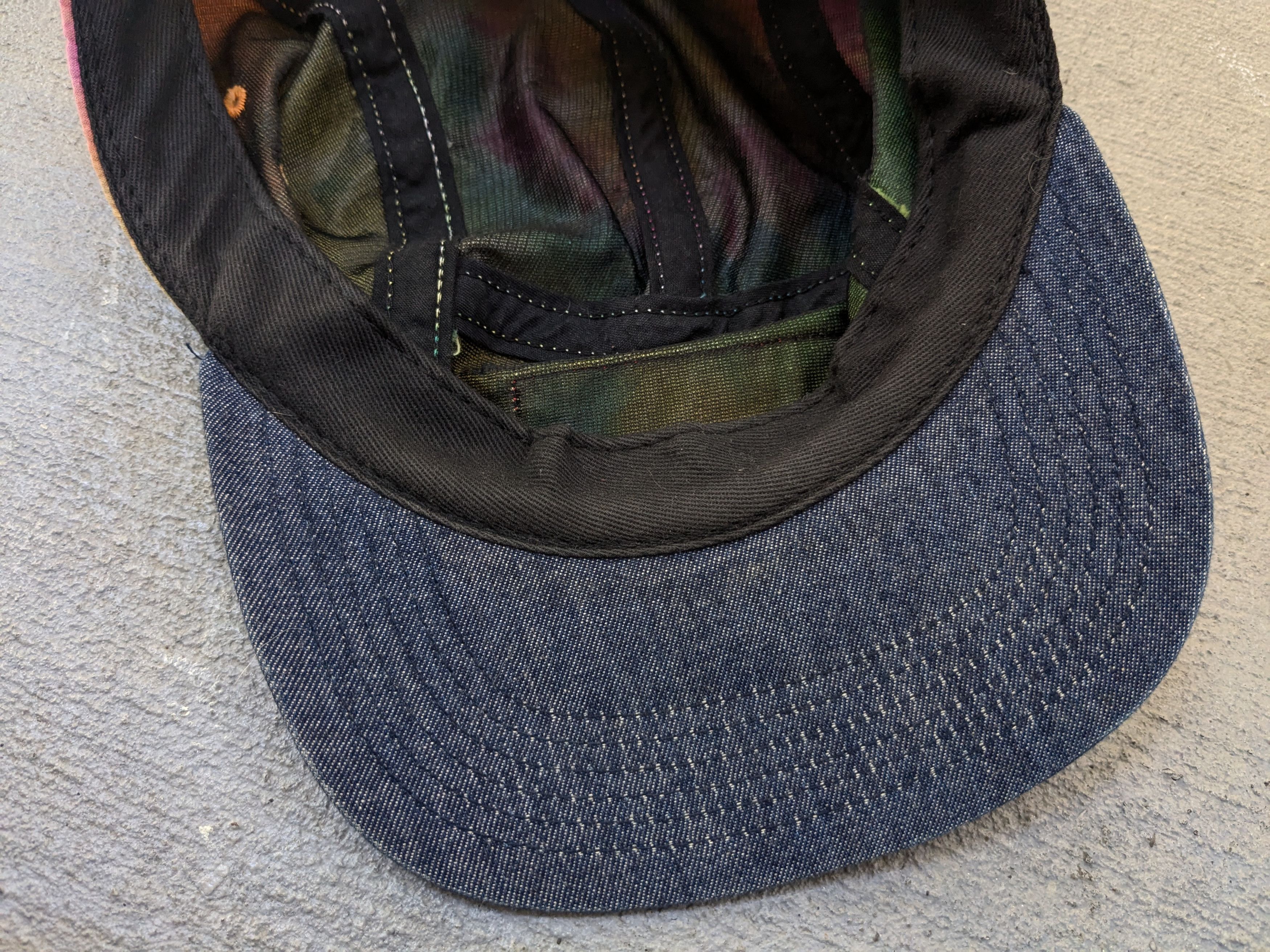 Supreme Supreme Tie Dye Camp Cap 5 Panel Rainbow Denim SS13 Size ONE SIZE - 12 Thumbnail