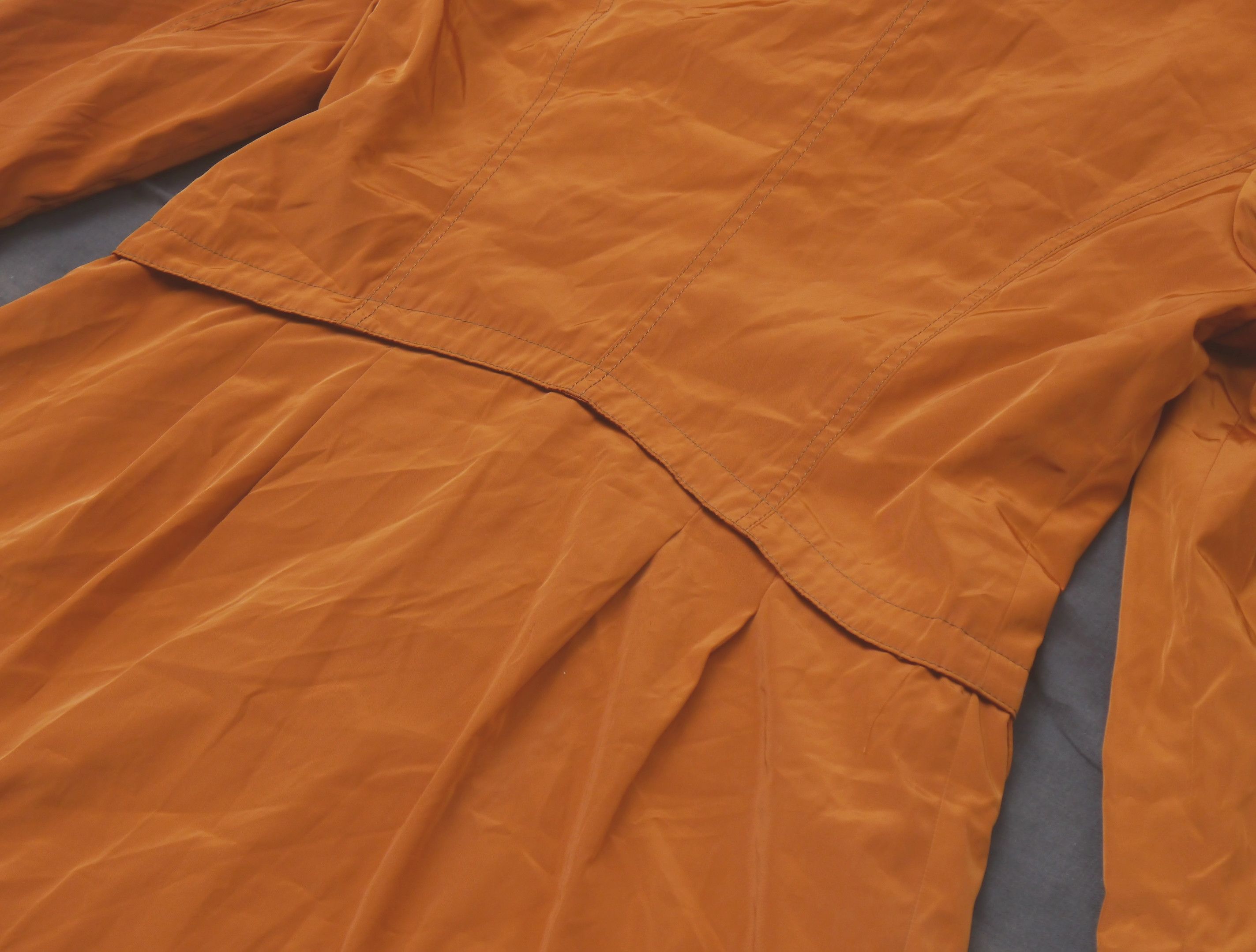Kansai Yamamoto (J824) Kansai Bis Collection Orange Polyester Coat Sz 9 Size S / US 4 / IT 40 - 12 Thumbnail