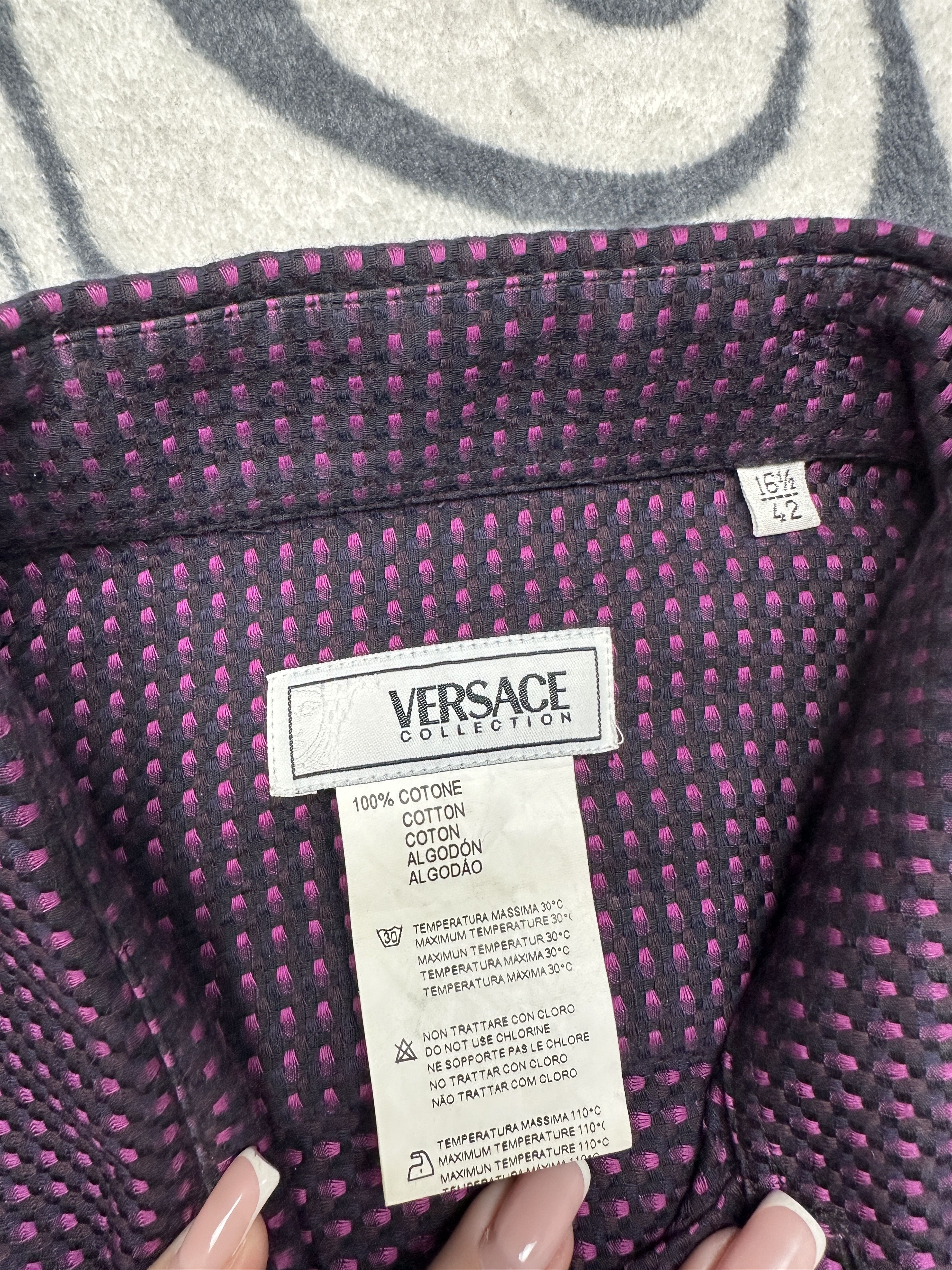 Versace Versace Collection Mens Long Sleeve Shirt Size US L / EU 52-54 / 3 - 3 Thumbnail