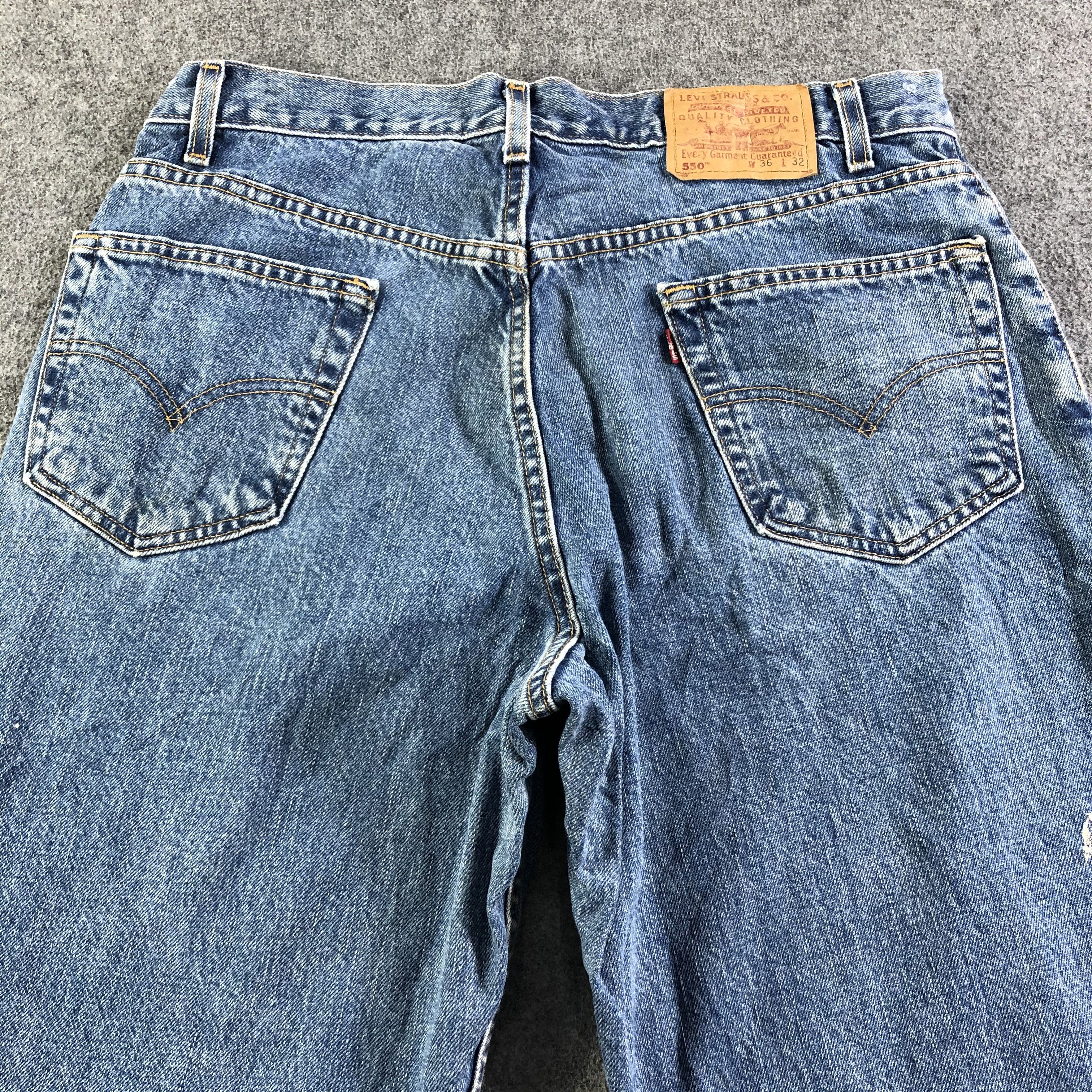 Levi's Vintage 90s Blue Wash Levis 550 Jeans-J3120 Size US 36 / EU 52 - 4 Thumbnail