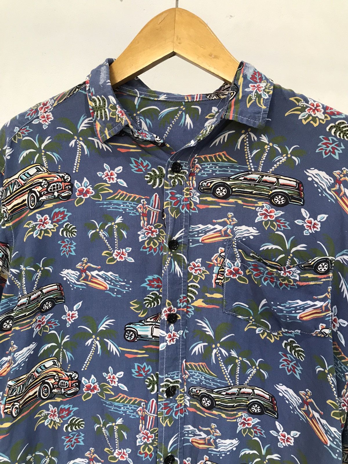 Japanese Brand Hawaii Car Shirt Silk 'Saint Laurent style' Size US M / EU 48-50 / 2 - 5 Thumbnail