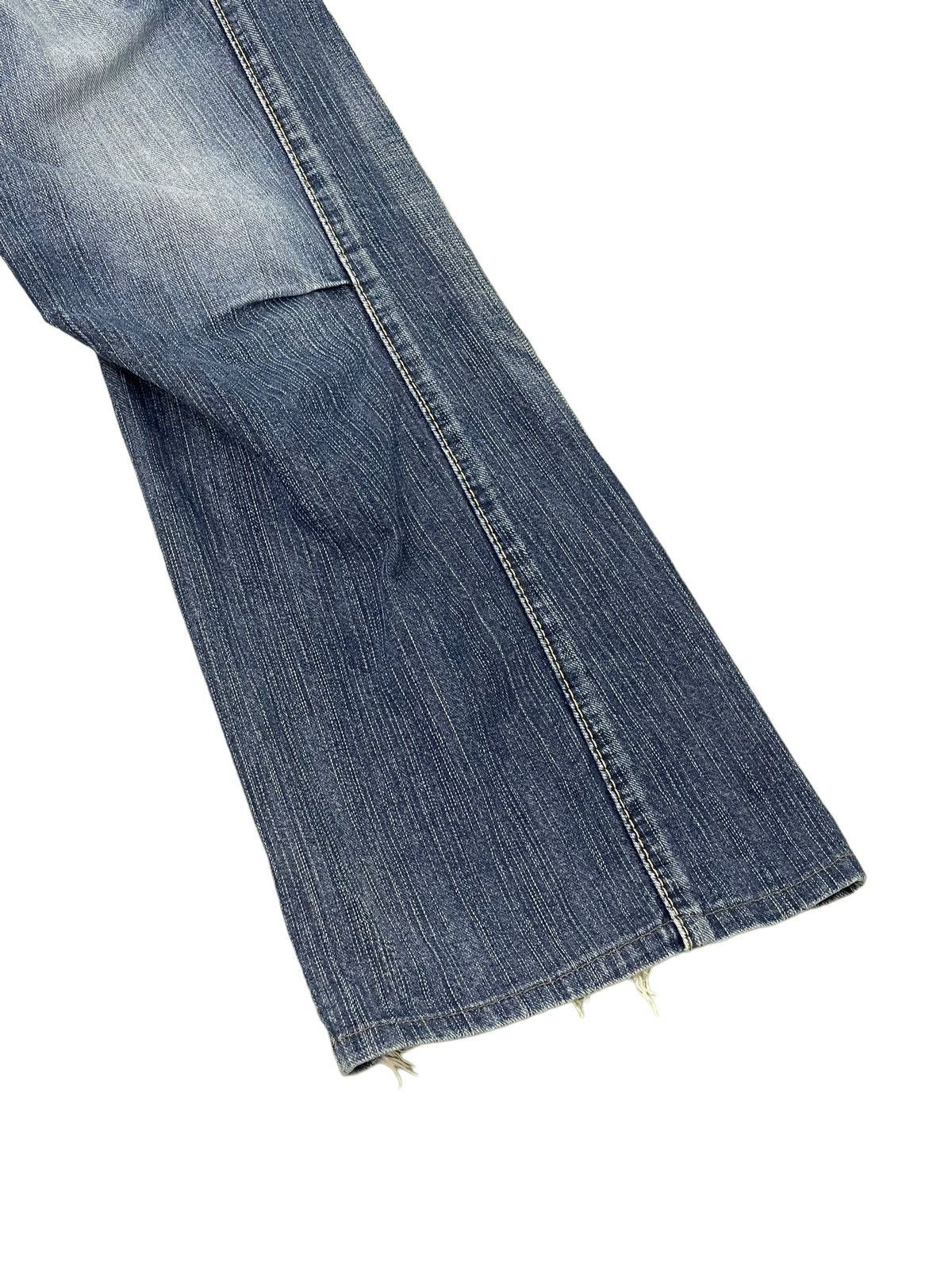 Japanese Brand Flare Jeans Edwin Cargo Faded Distress Boot Cut 8🟦8 Size US 32 / EU 48 - 4 Thumbnail
