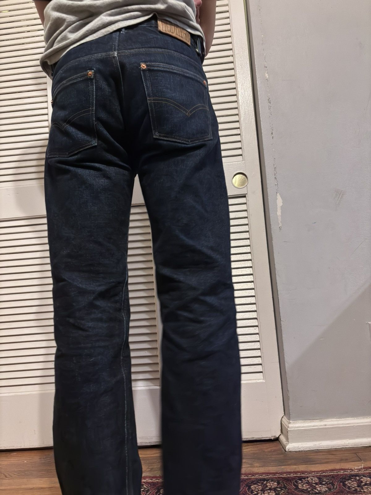 Handmade Handmade 22oz 70s Japanese Selvedge Denim Bootcut Jeans Size US 34 / EU 50 - 8 Thumbnail