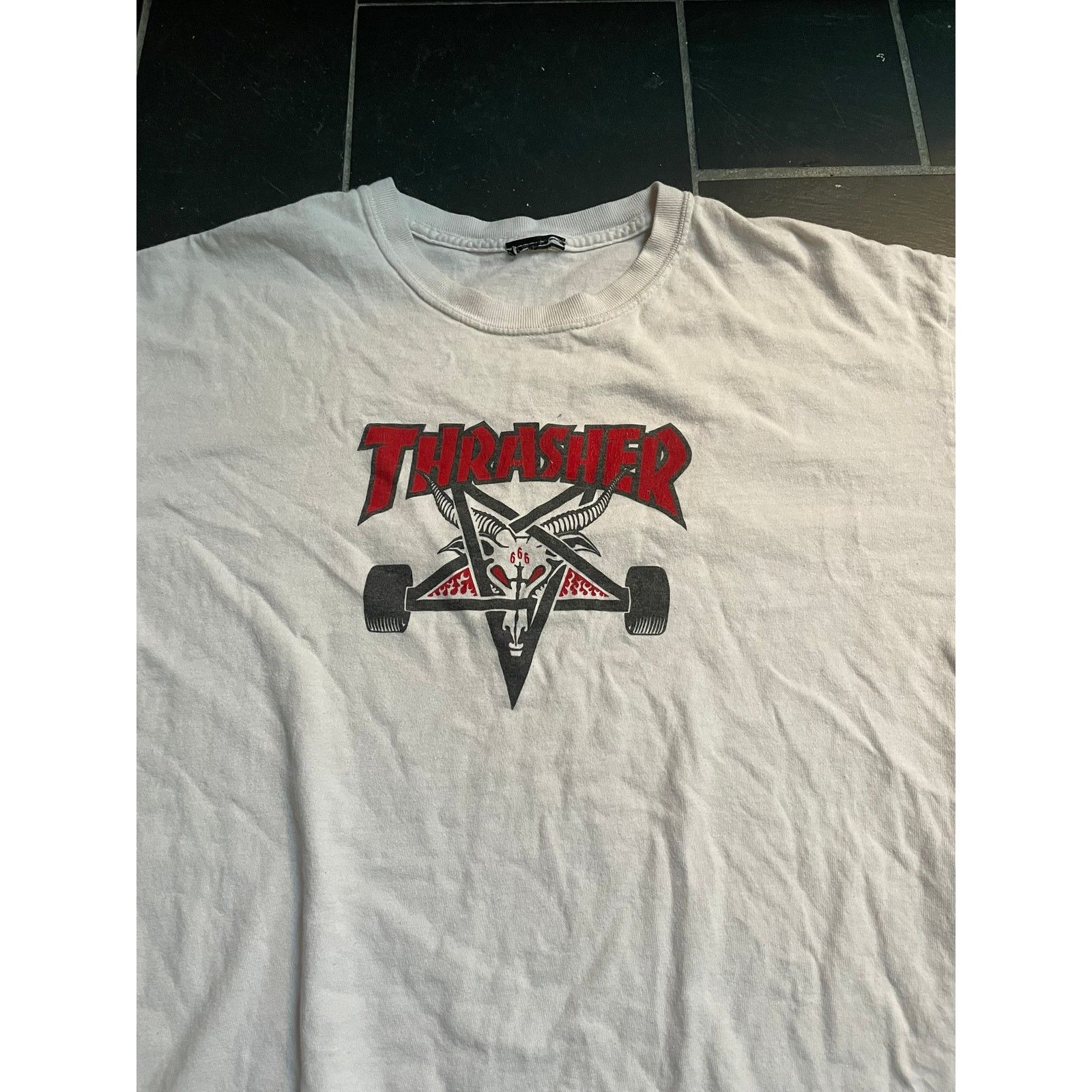Thrasher Thrasher 666 White Tshirt Large Size US L / EU 52-54 / 3 - 2 Thumbnail