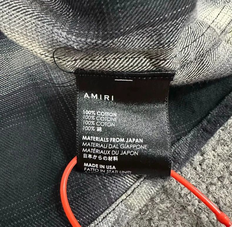 Amiri Amiri Silver Thread Plaid Shirt Size US M / EU 48-50 / 2 - 6 Thumbnail