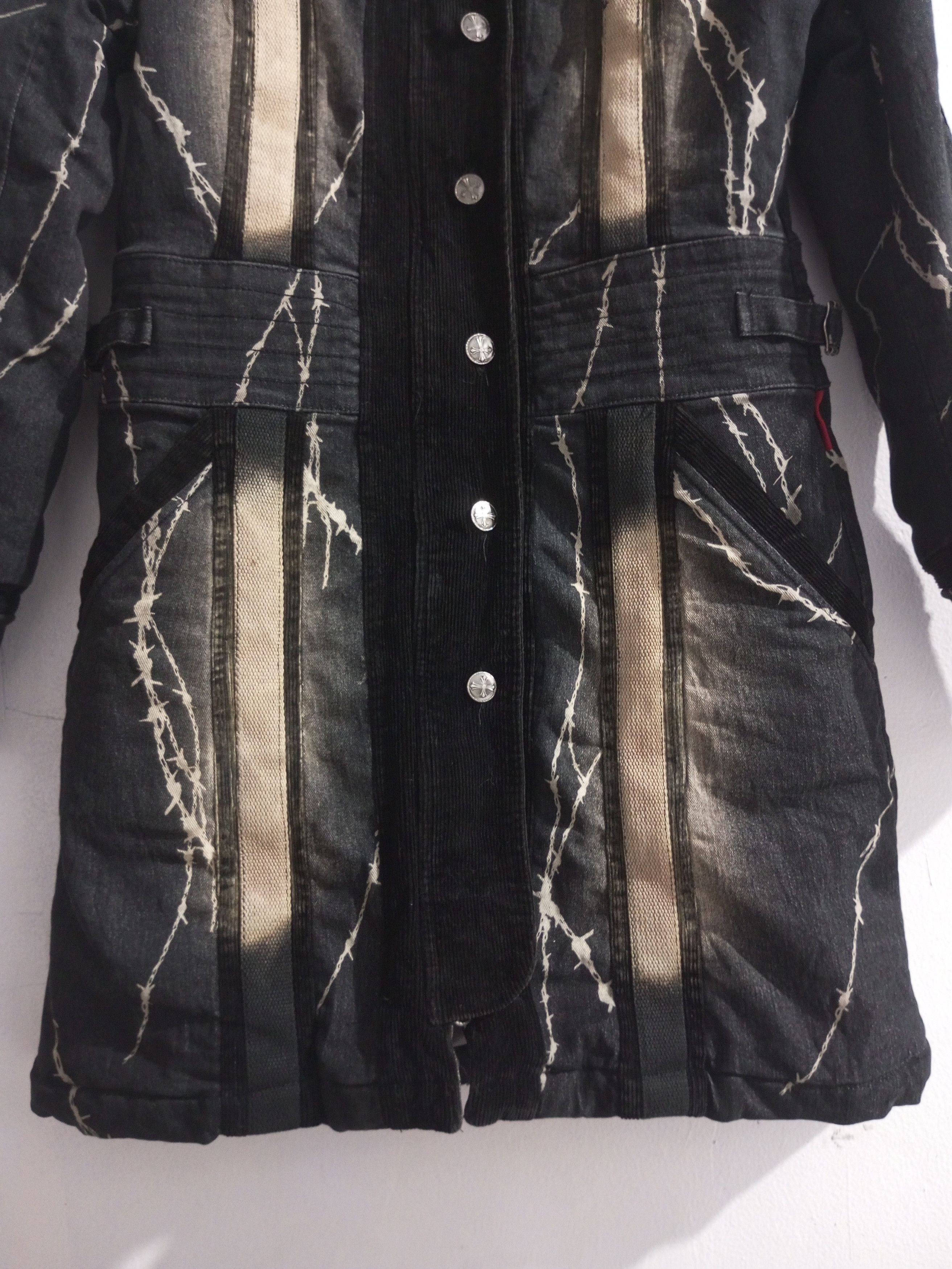 Japanese Brand Ozz on Hikozoh barbed wire denim mix corduroy jacket Size US M / EU 48-50 / 2 - 11 Thumbnail
