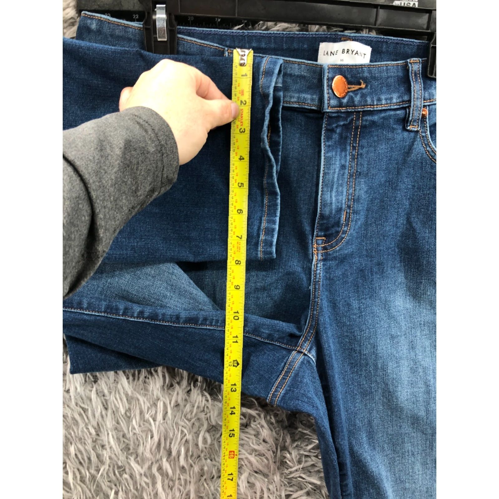 Vintage Lane Bryant Jeans Size 16 Womens Regular Medium Blue Stretch 5-Pocket Denim Straight Rise High 30in Belt Loops Vintage No Size 38" / US 16 / IT 52 - 4 Thumbnail