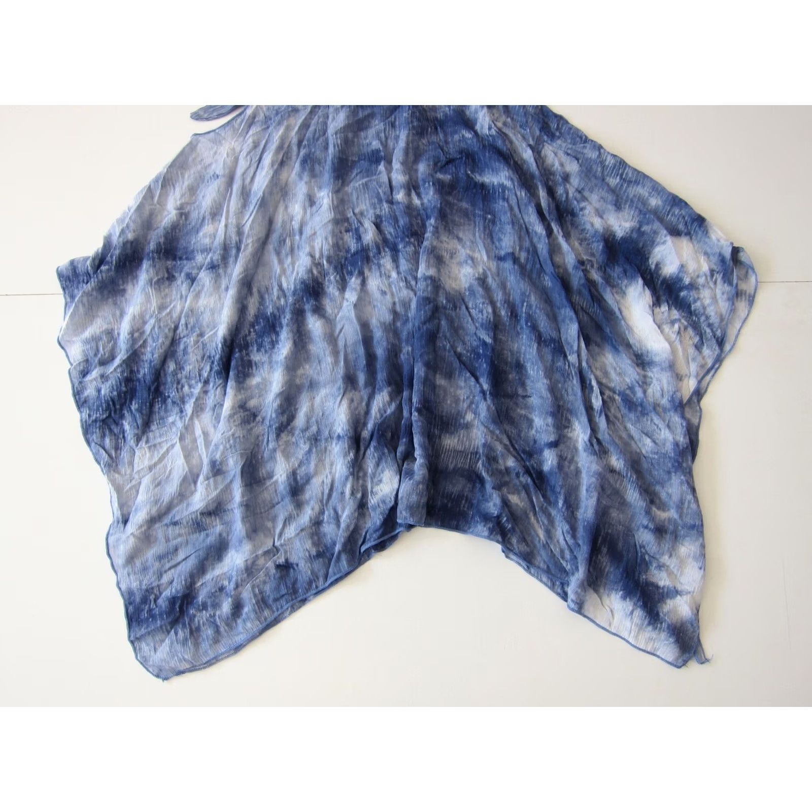 Vintage JW Style Blouse Tunic Sleeveless High Neck NWT Blue White Tie Dye M Womens Size M / US 6-8 / IT 42-44 - 6 Thumbnail