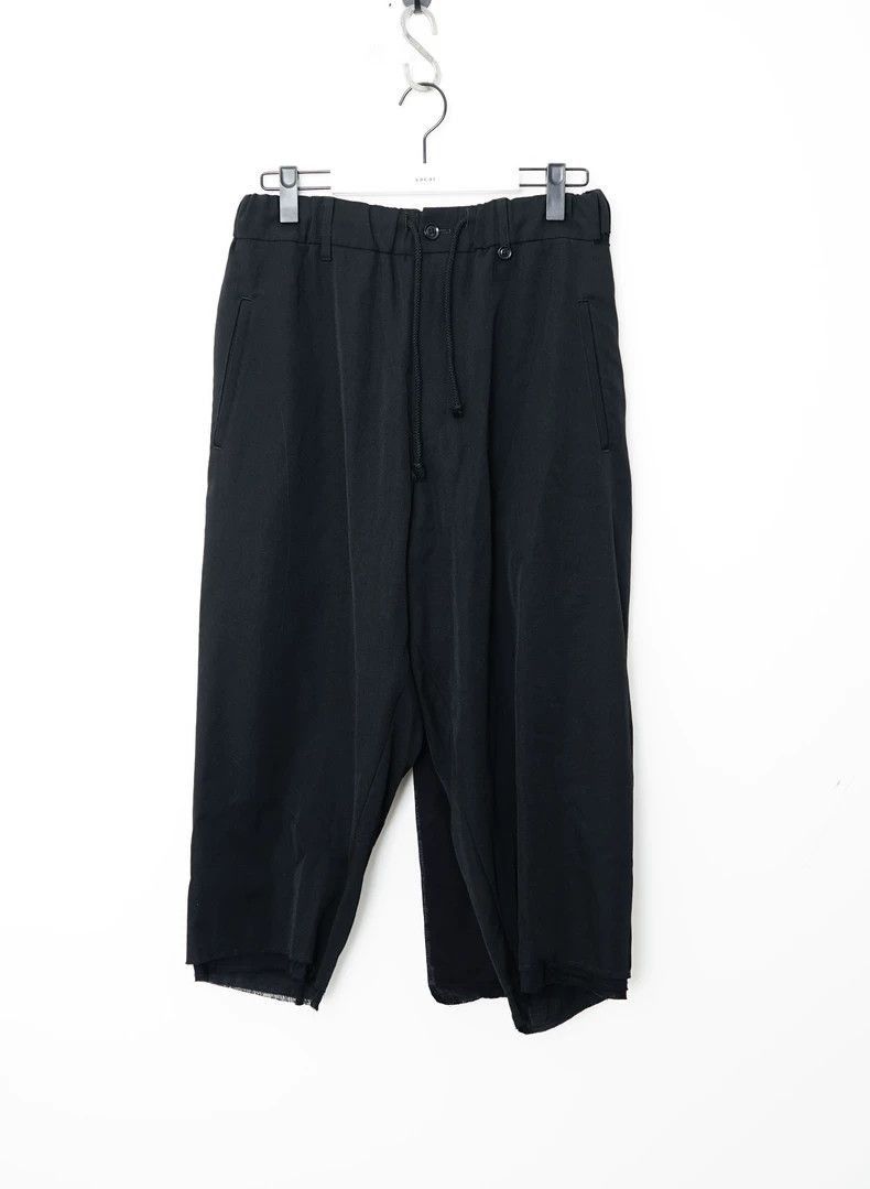 Yohji Yamamoto Yohji Yamamoto Black Wide-Leg Pants by Yohji Yamamoto Size 24" / US 00 / IT 34 - 1 Thumbnail