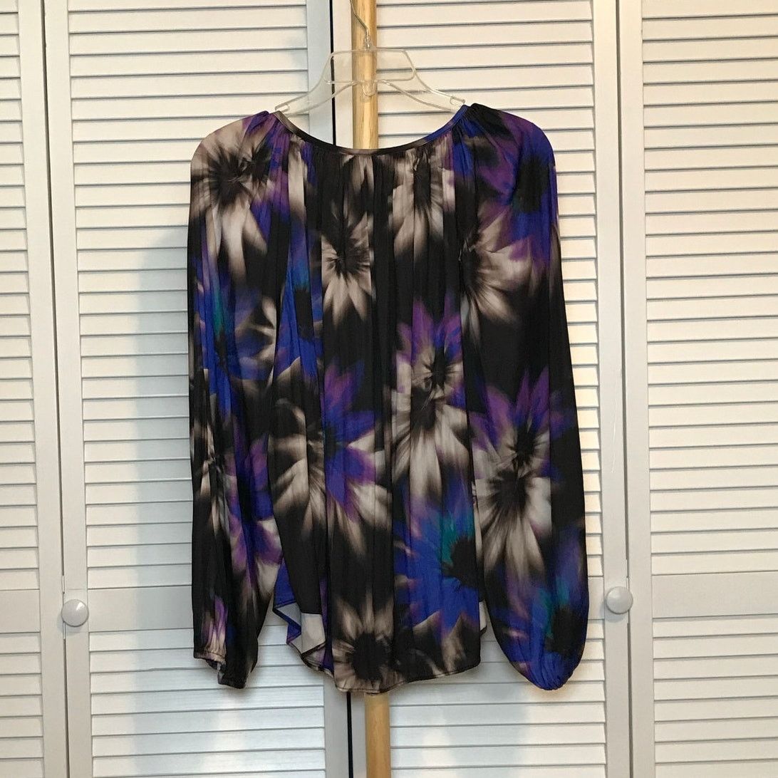 Jennifer Lopez Jennifer Lopez Floral Gathered Neck Long Sleeved Blouse L Size L / US 10 / IT 46 - 3 Thumbnail