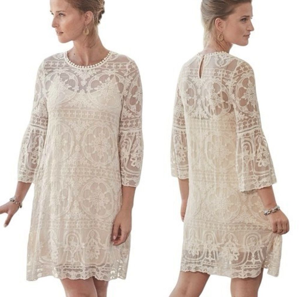 Other NWOT Sundance Silk Sheer Susannah Lace Overlay Midi Dress L Size L / US 10 / IT 46 - 12 Thumbnail