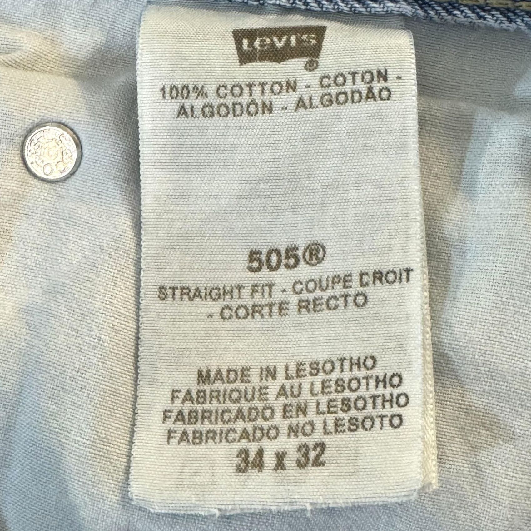 Levi's VINTAGE Levi's 505 Jeans Mens 34x32 Light Wash Blue Straight Fit Denim Zip Fly 5 Pocket Size US 34 / EU 50 - 5 Thumbnail