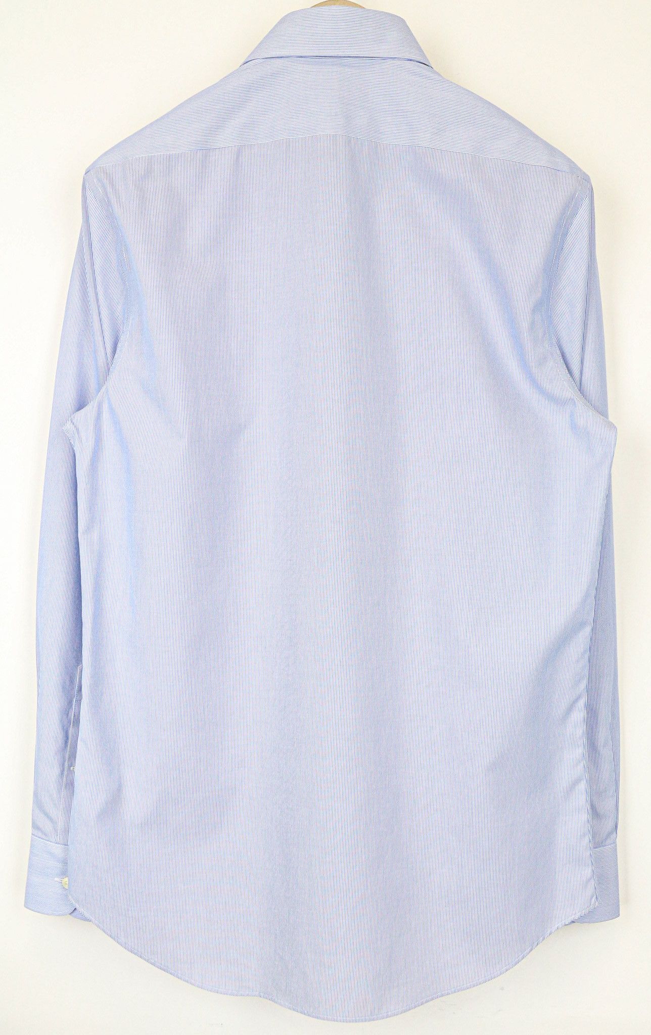 Suitsupply 40/15 3/4 Extra Slim Blue Cotton Striped Shirt 77216 Size 40R - 2 Thumbnail