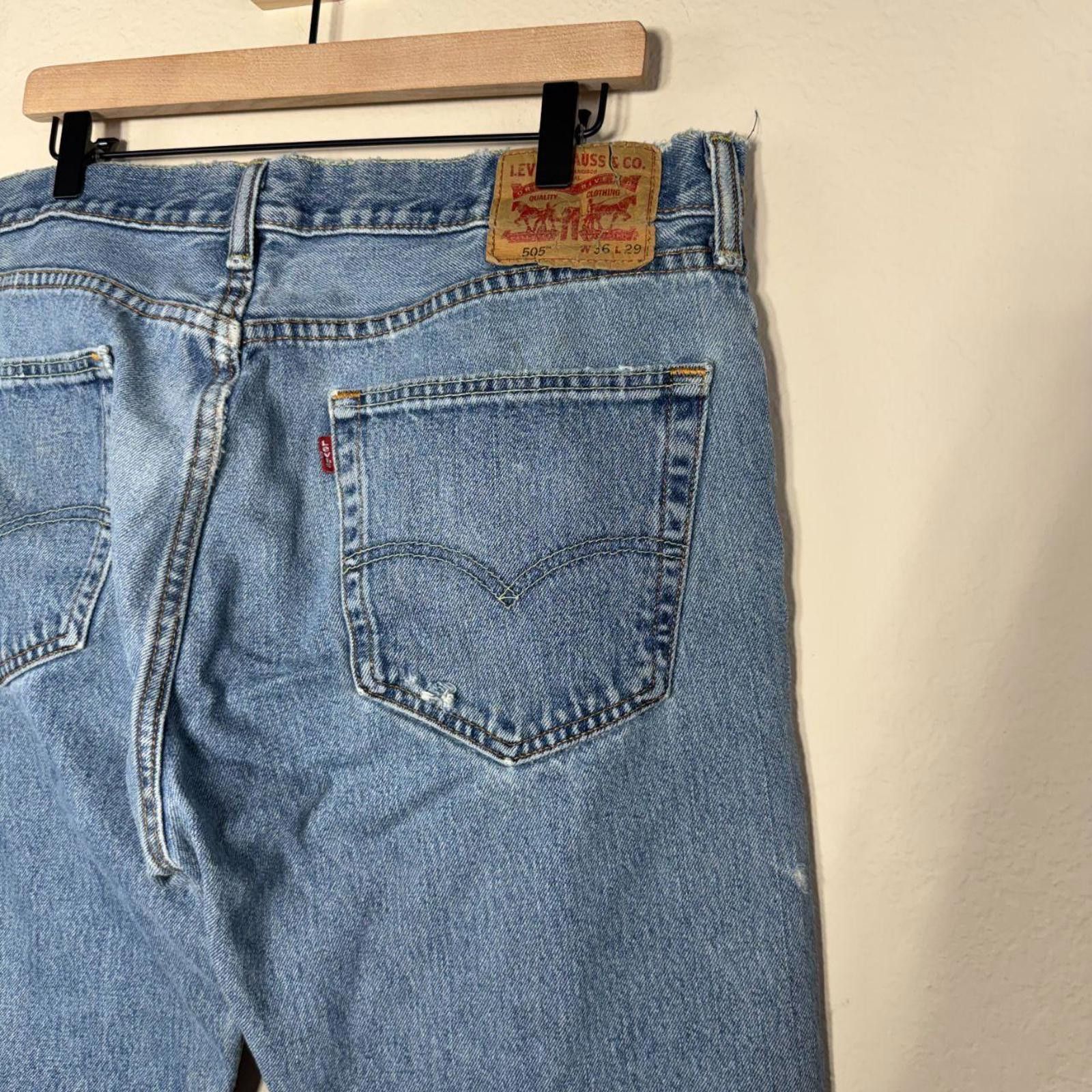 Levi's Levis 505 Jeans Men's 36x29 Blue Size US 36 / EU 52 - 7 Thumbnail