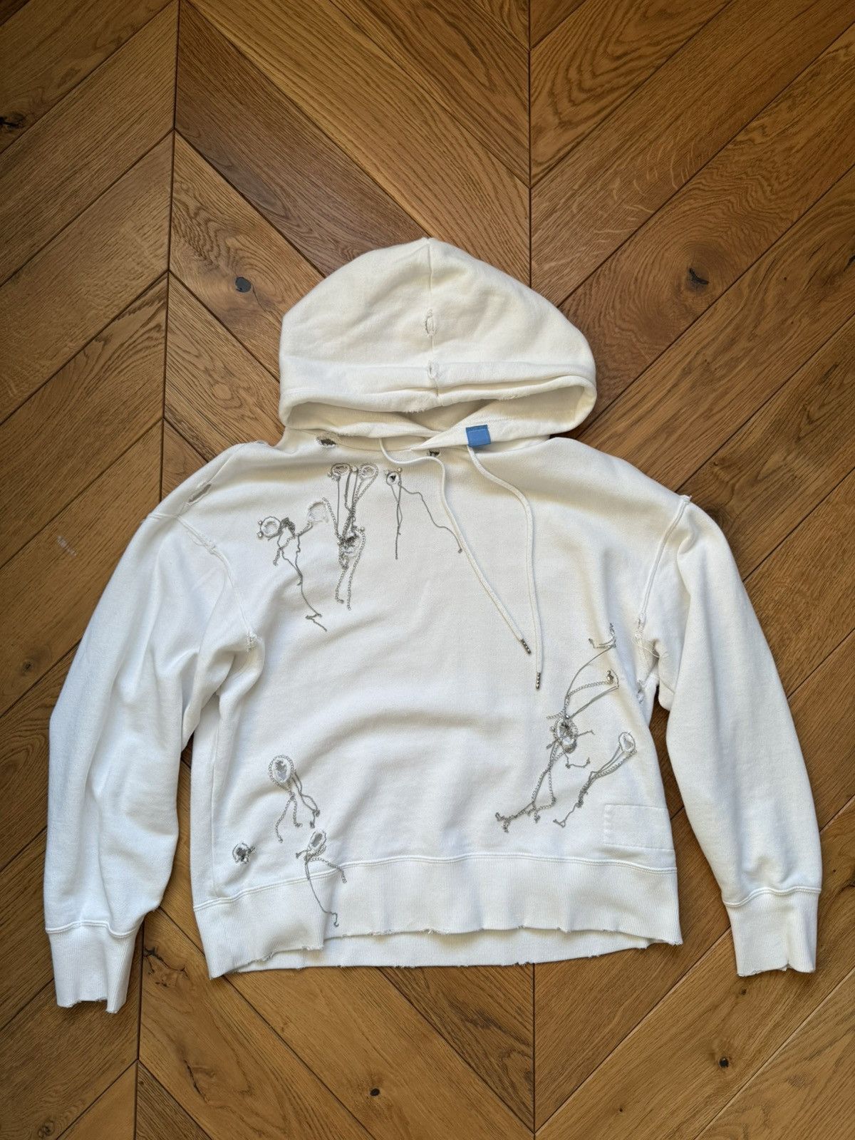 Maison MIHARA YASUHIRO Maison Mihara Yasuhiro distressed studded cropped hoodie Size US S / EU 44-46 / 1 - 1 Thumbnail