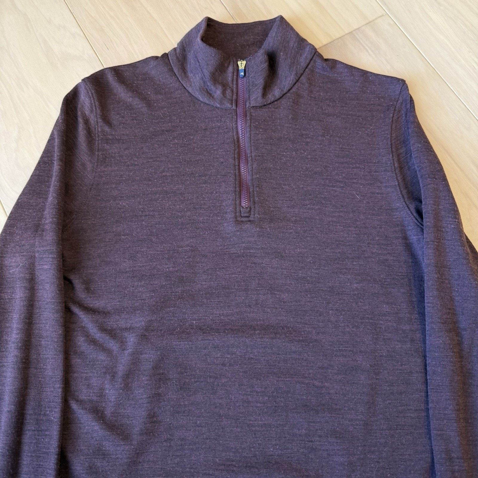Tracksmith New England Tracksmith Merino Wool 1/4 Zip Pullover Women's M Maroon Size M / US 6-8 / IT 42-44 - 3 Thumbnail