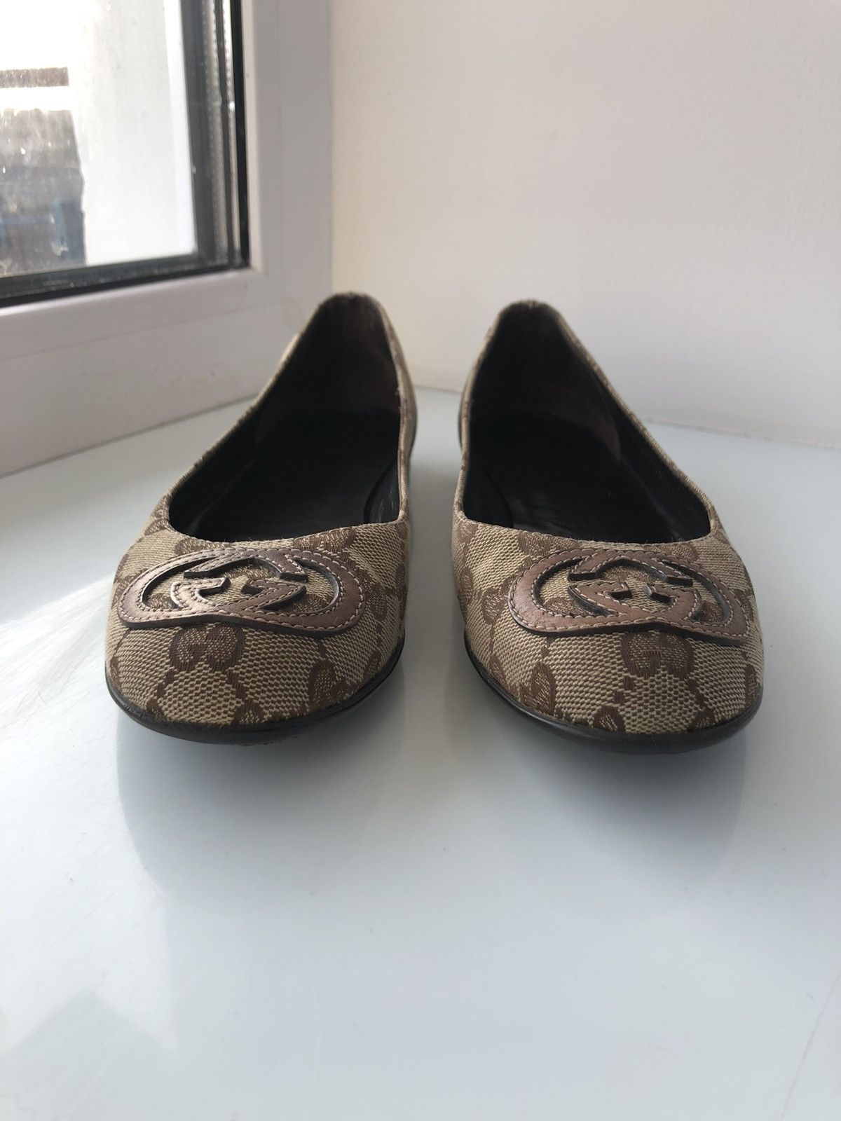 Gucci × Vintage Vintage Gucci monogram ballet flat Size US 5 / IT 35 - 6 Thumbnail