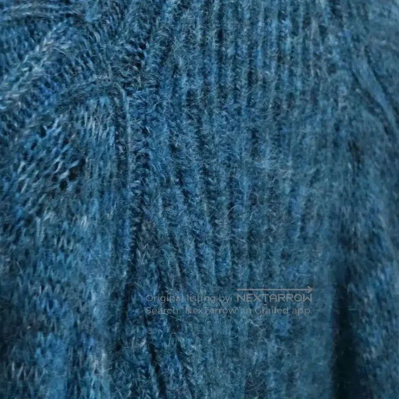 Loewe Loewe Long Sleeve Knit Dress in Peacock Blue . Size XXS / US 00 / IT 34 - 6 Thumbnail