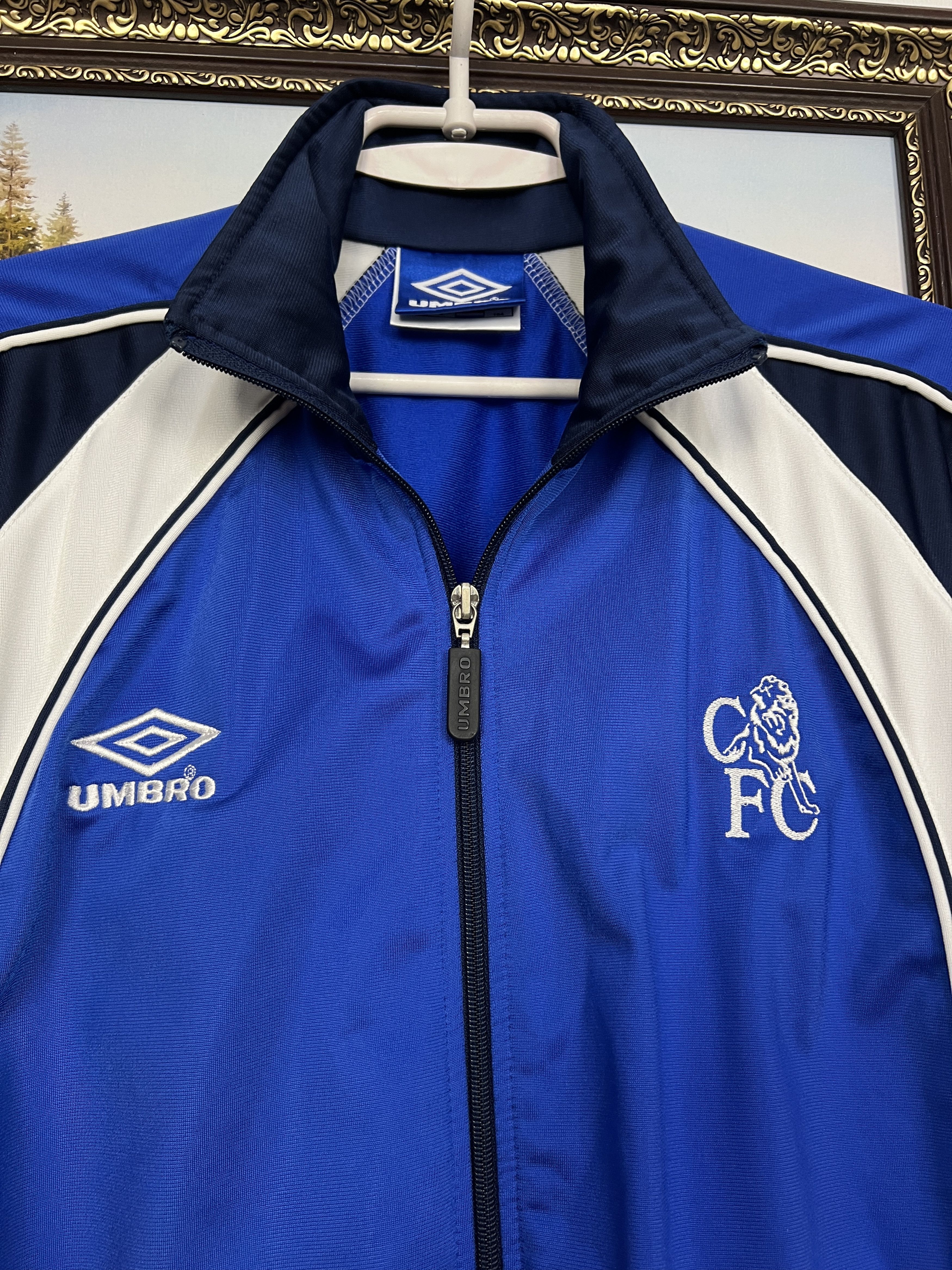 Umbro Vintage 90's Umbro Chelsea Football Jacket Soccer Track Top Size M / US 6-8 / IT 42-44 - 3 Thumbnail