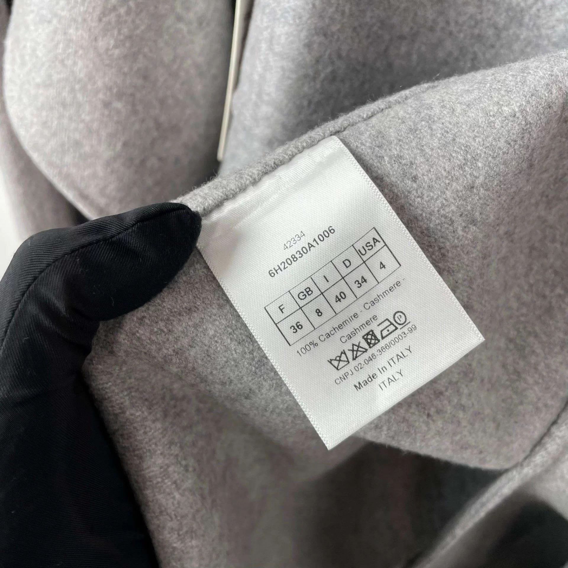 Dior Dior cashmere overcoat 165 gray Size XS / US 0-2 / IT 36-38 - 4 Thumbnail