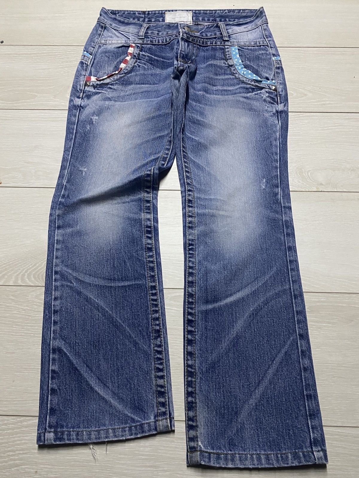 Japanese Brand Vintage Japanese Brand Lolita Embroidery Robot Spike Jeans Size US 31 - 2 Thumbnail