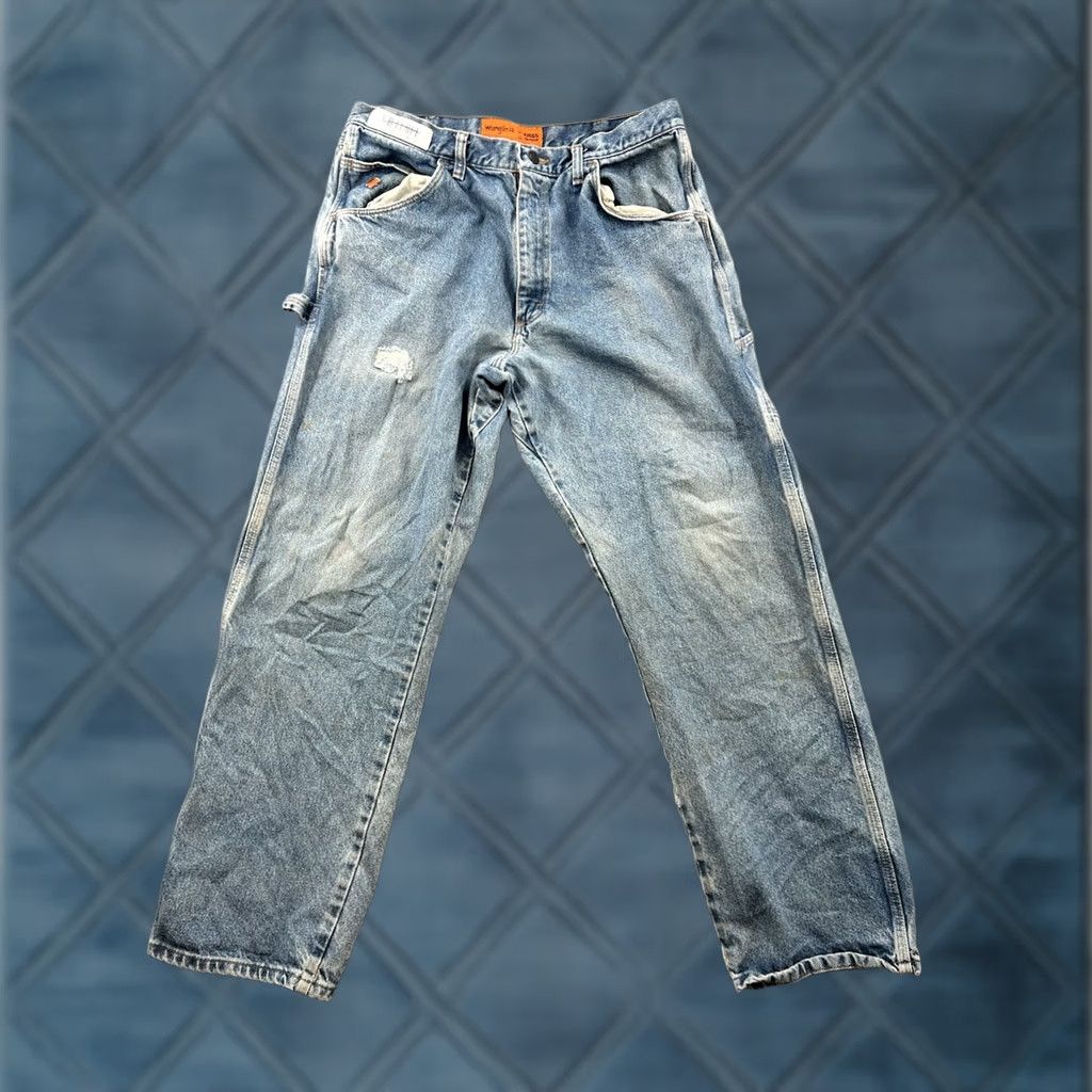 Wrangler Wrangler Flame Resistant FR Jeans Men's Relaxed Work 5-Pocket Denim 36x32 Blue Straight Zip Button Bagged (Regular) Diamon Logo Workwear Vintage? No Size US 36 / EU 52 - 1 Thumbnail