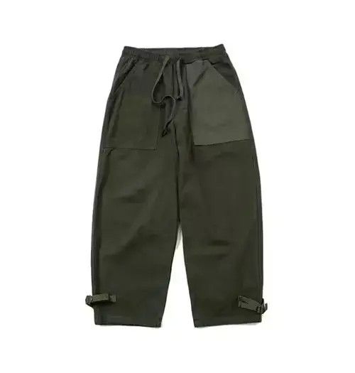 Japanese Brand 21SS Indigo Union Japan Green Patchwork Casual Jogger Pants Size US 30 / EU 46 - 1 Thumbnail
