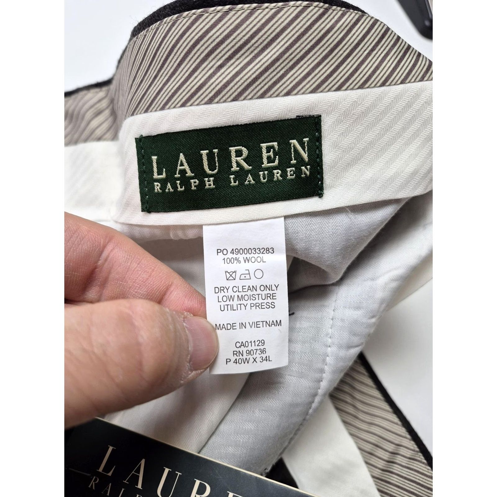 Ralph Lauren VINTAGE Lauren Ralph Lauren Dress Pants Mens 40x34 Brown Wool Pleated Classic NWT Size US 40 / EU 56 - 3 Thumbnail