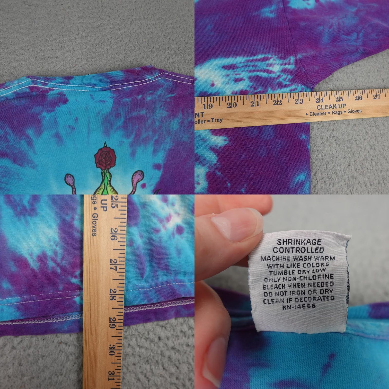 Lee VINTAGE Save Our World Panda Shirt Mens XL Blue Purple Tie Dye Made in USA 90s Size US XL / EU 56 / 4 - 9 Thumbnail